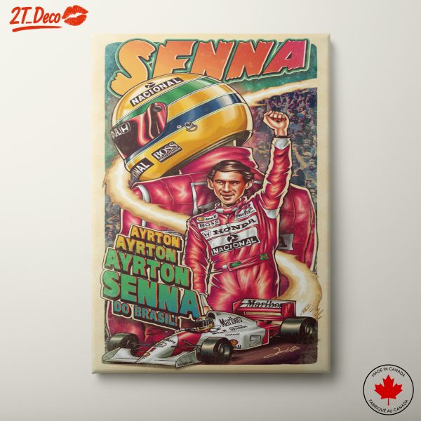 Ayrton Senna Car Racing Artwork