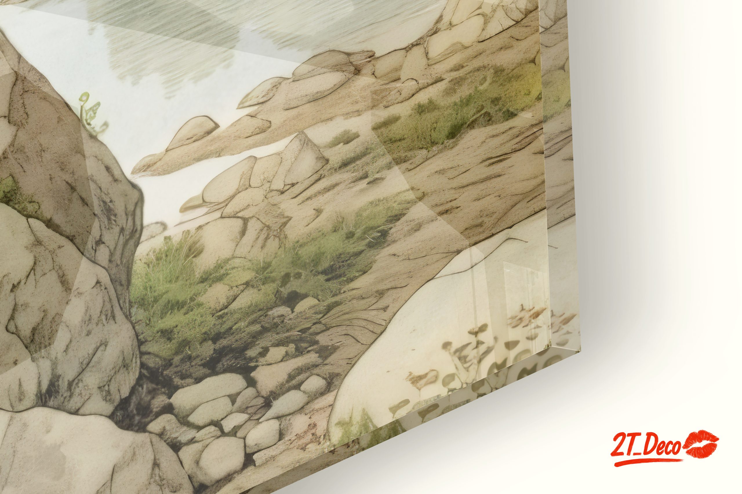 Golden Retriever in Tranquil Landscape Art - Image 9