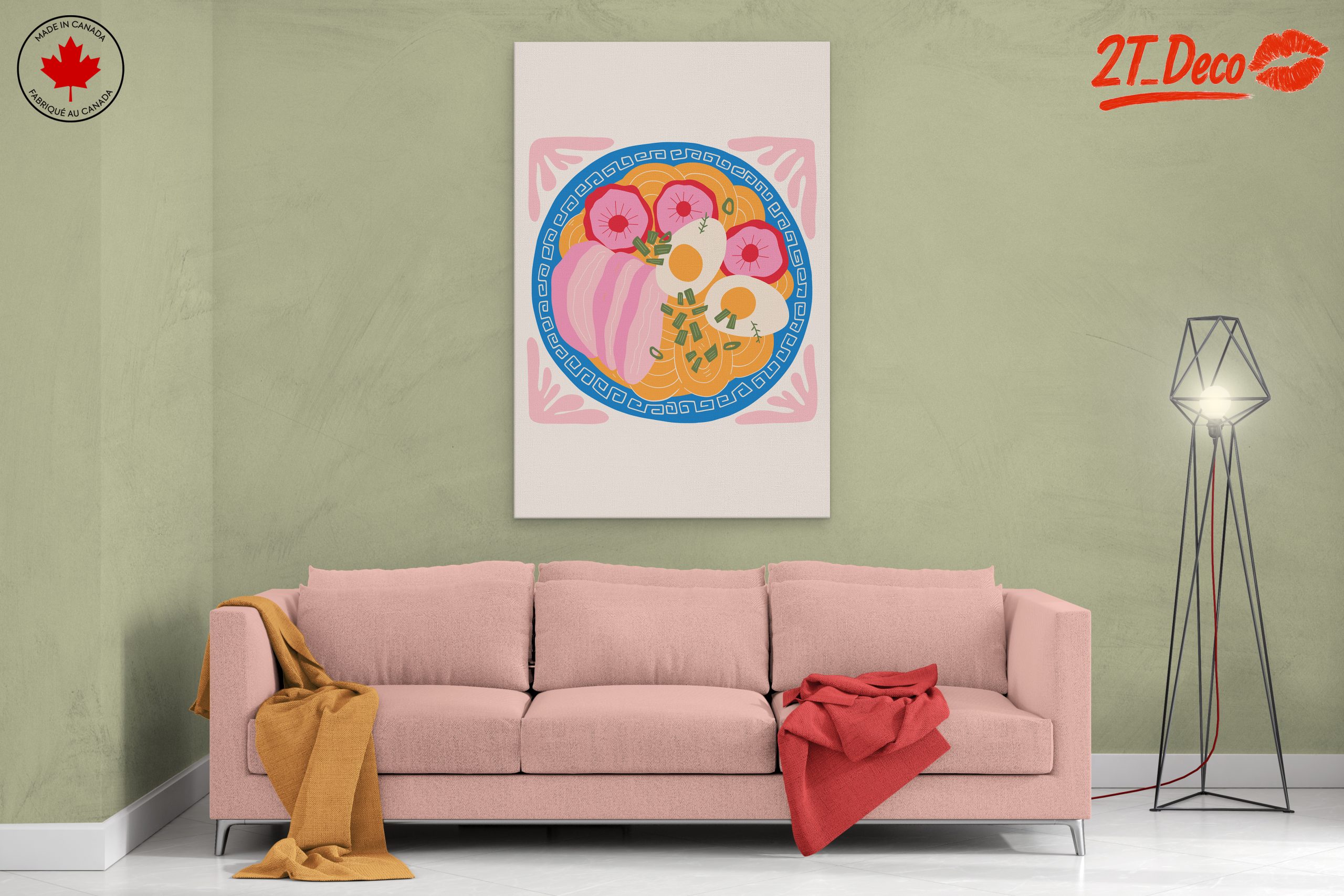 Stylized Abstract Food Art Plate - Image 2