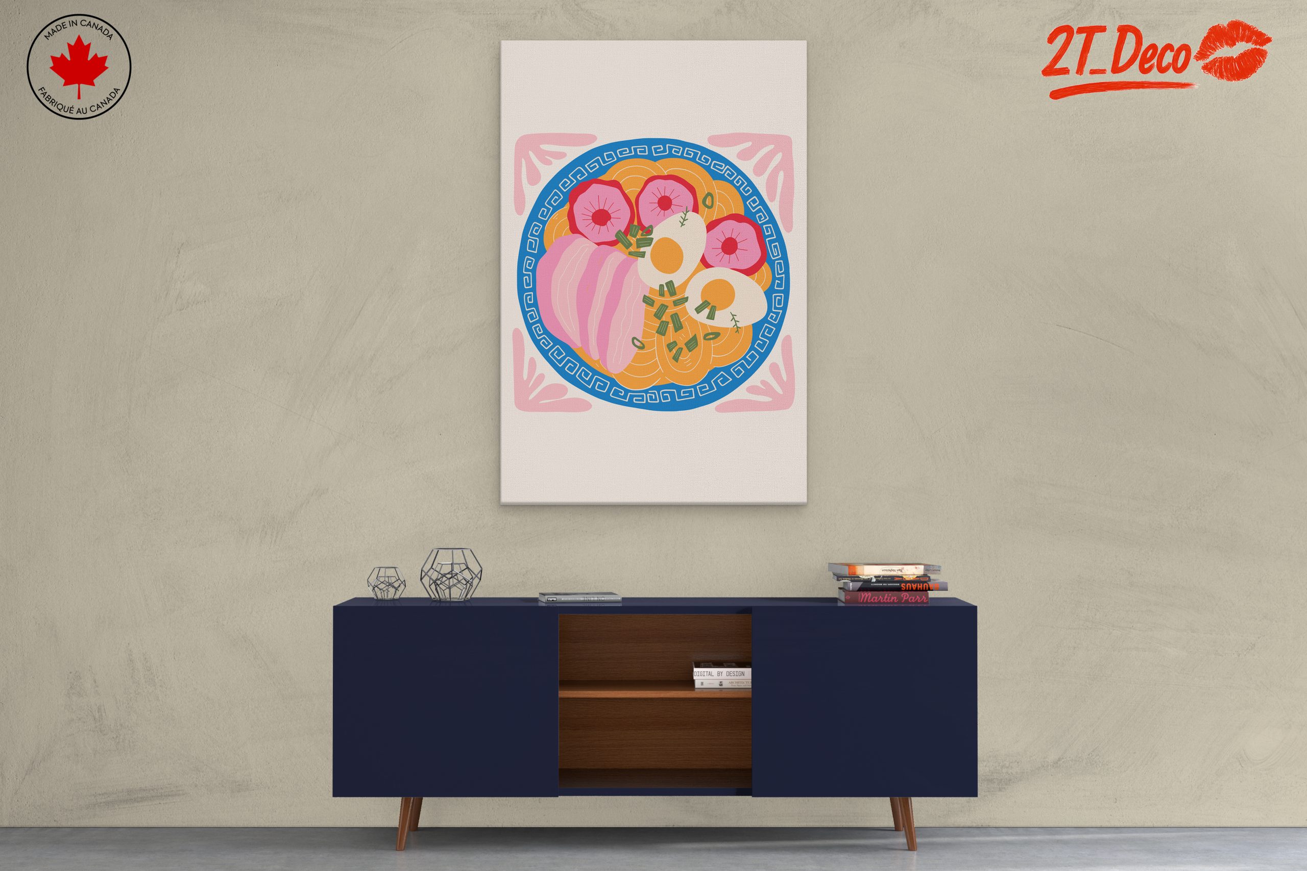 Stylized Abstract Food Art Plate - Image 3