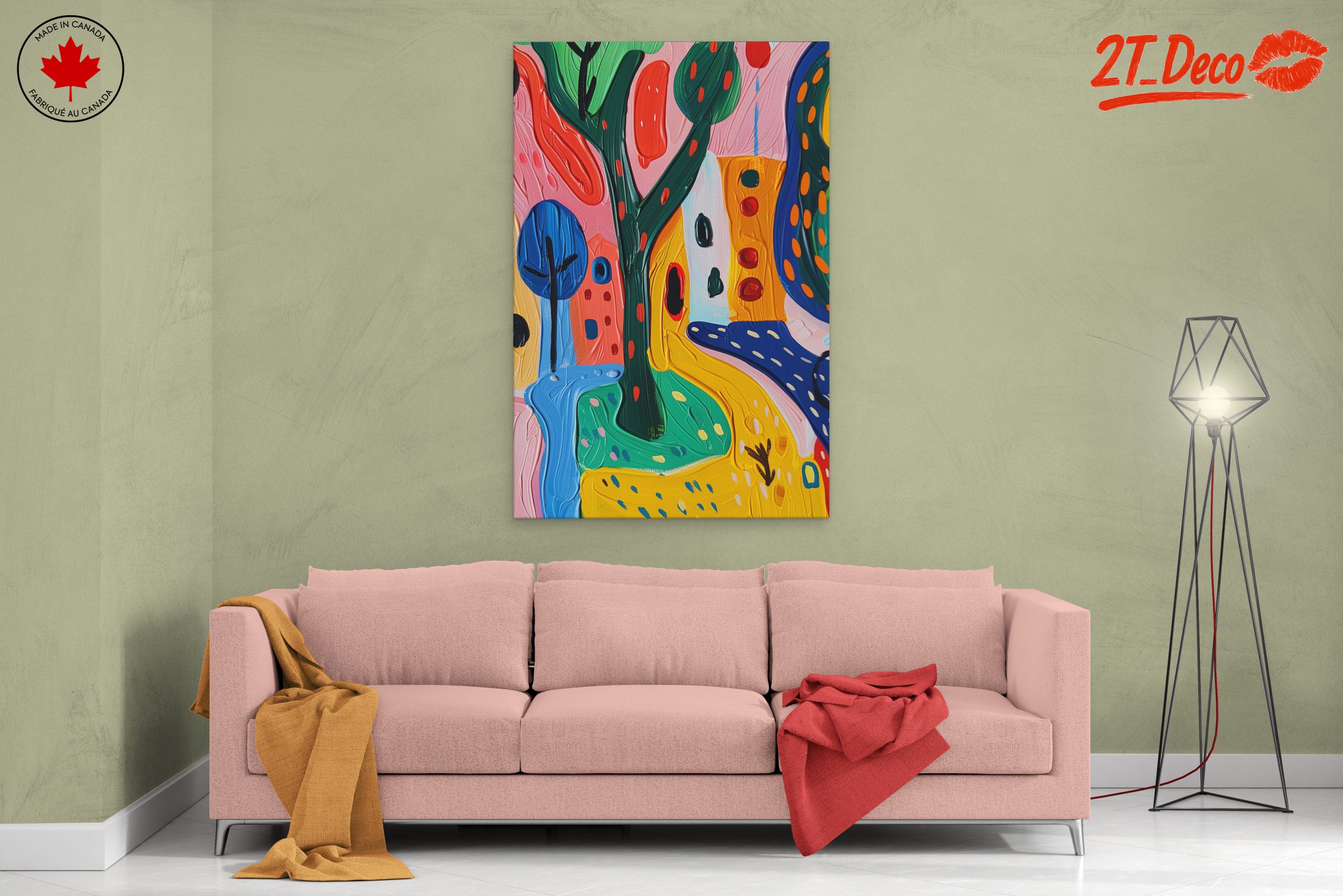 Vibrant Colorful Landscape Abstract - Image 2