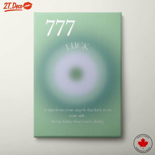 Luck 777 Inspirational Wall Art