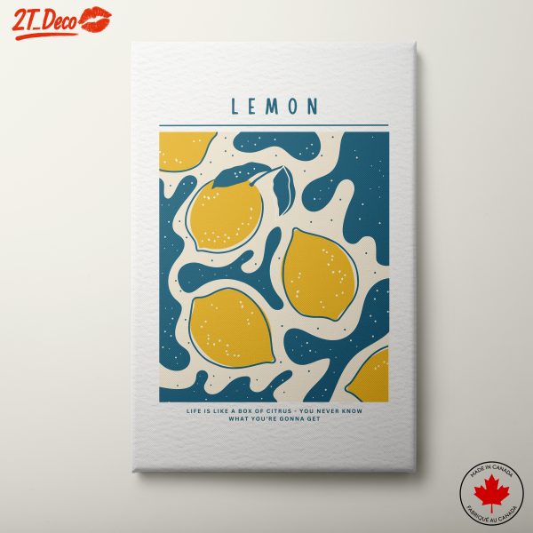 Abstract Lemon Artwork with Citrus Inspiration