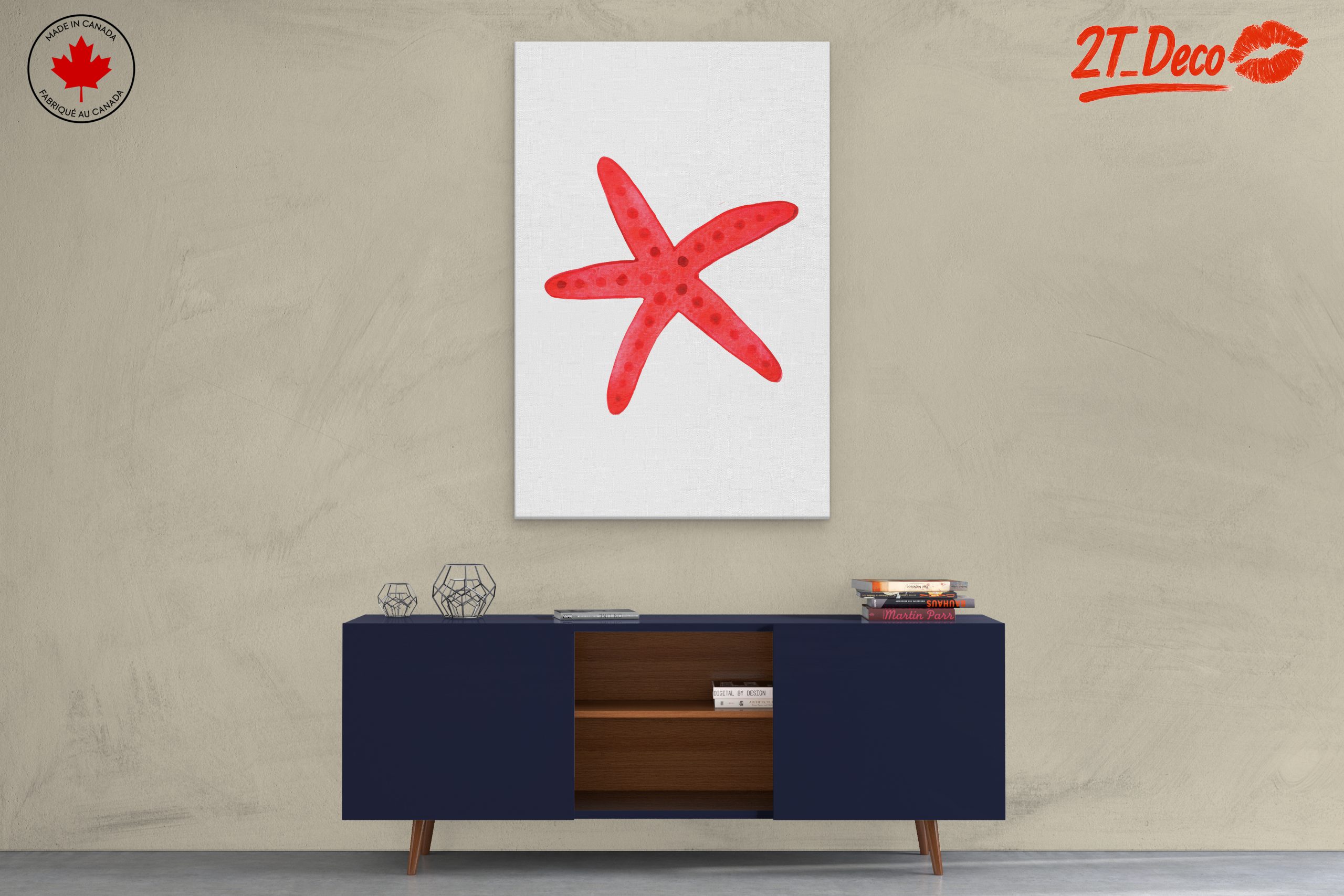 Vibrant Starfish Watercolor Artwork for Coastal Decor - Image 3