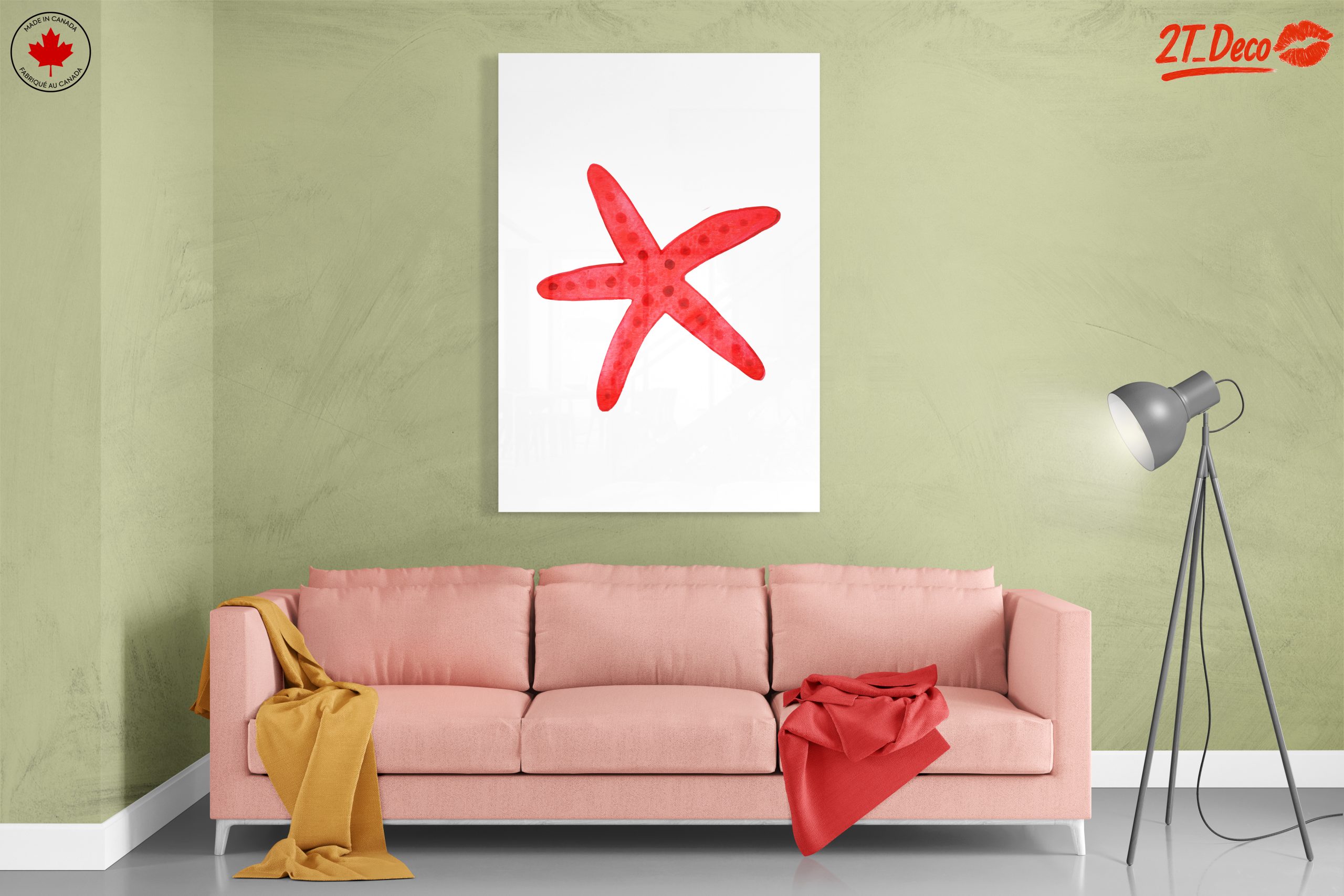 Vibrant Starfish Watercolor Artwork for Coastal Decor - Image 7