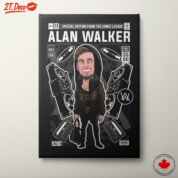 Dynamic Music Artist Illustration Featuring Alan Walker