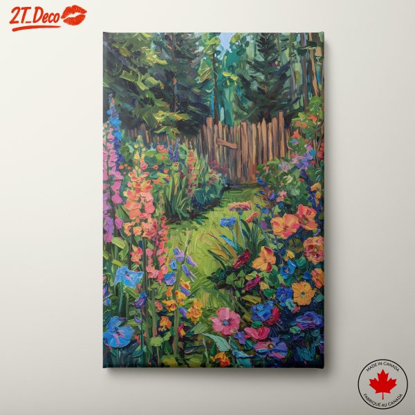 Vibrant Garden Path with Colorful Flowers