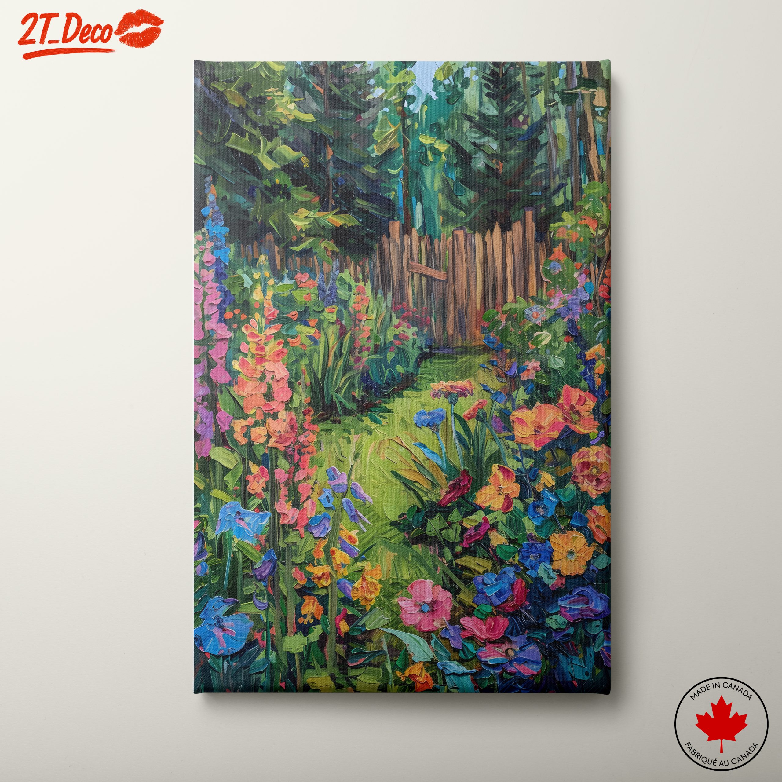 Vibrant Garden Path with Colorful Flowers