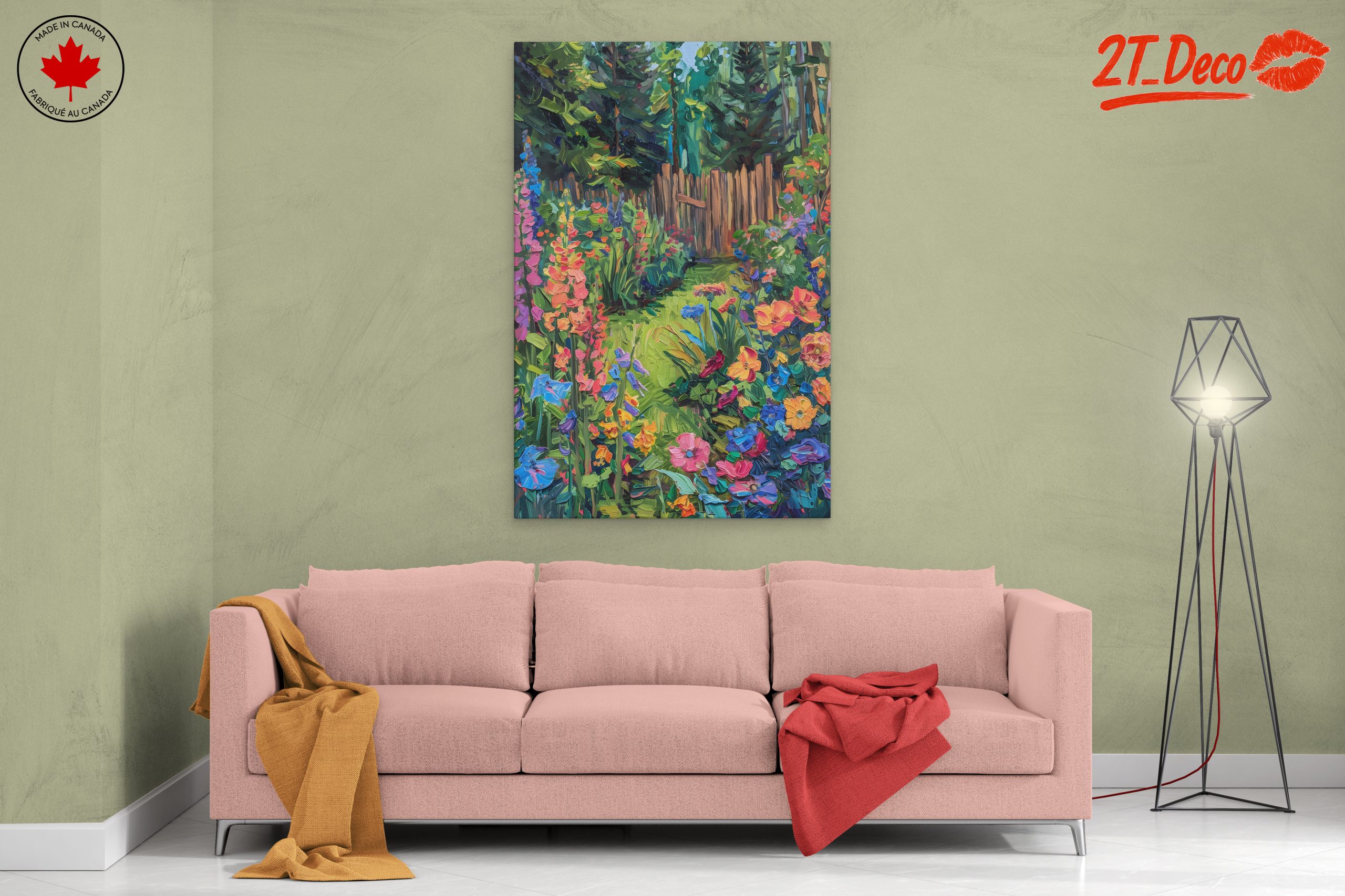 Vibrant Garden Path with Colorful Flowers - Image 2
