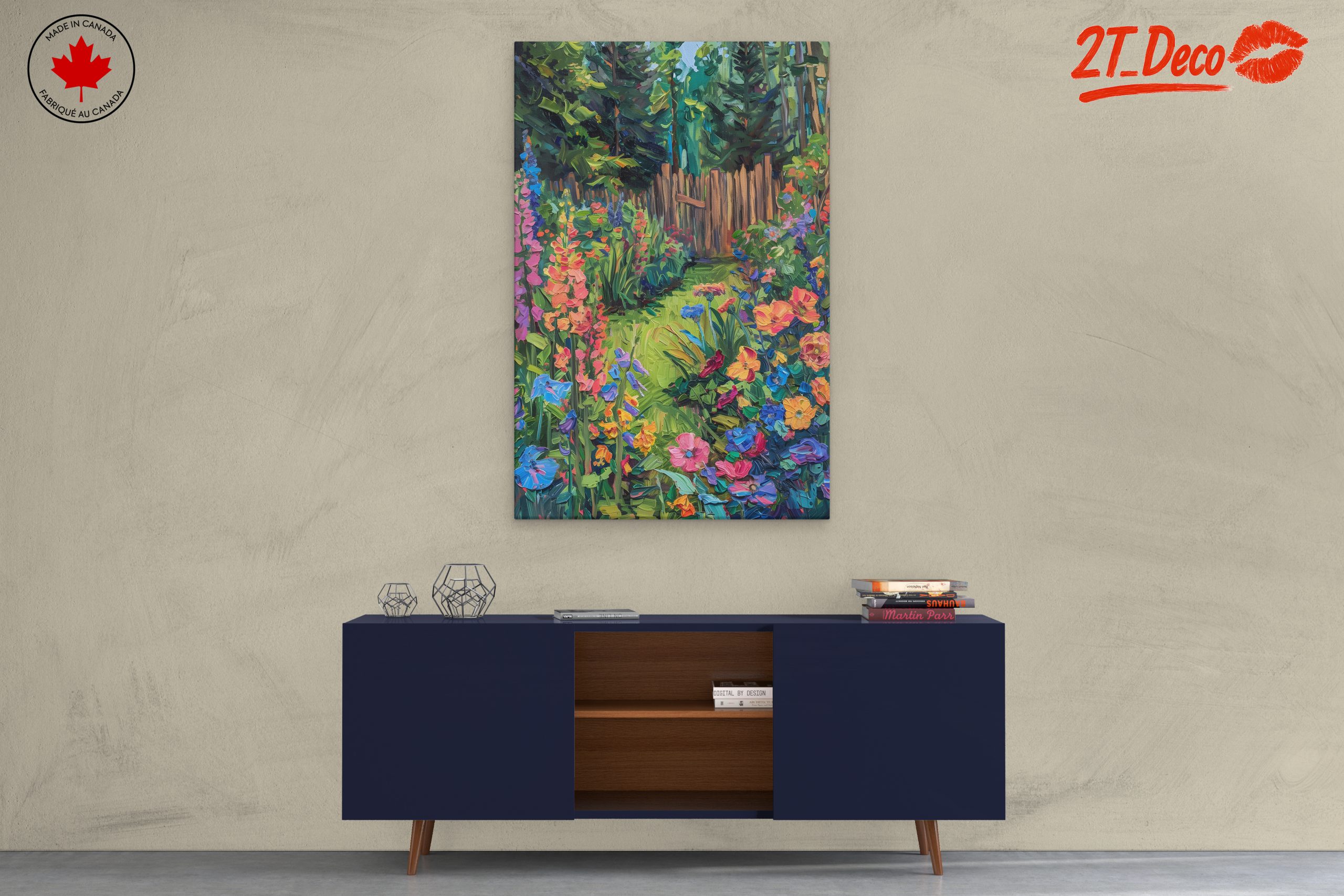 Vibrant Garden Path with Colorful Flowers - Image 3