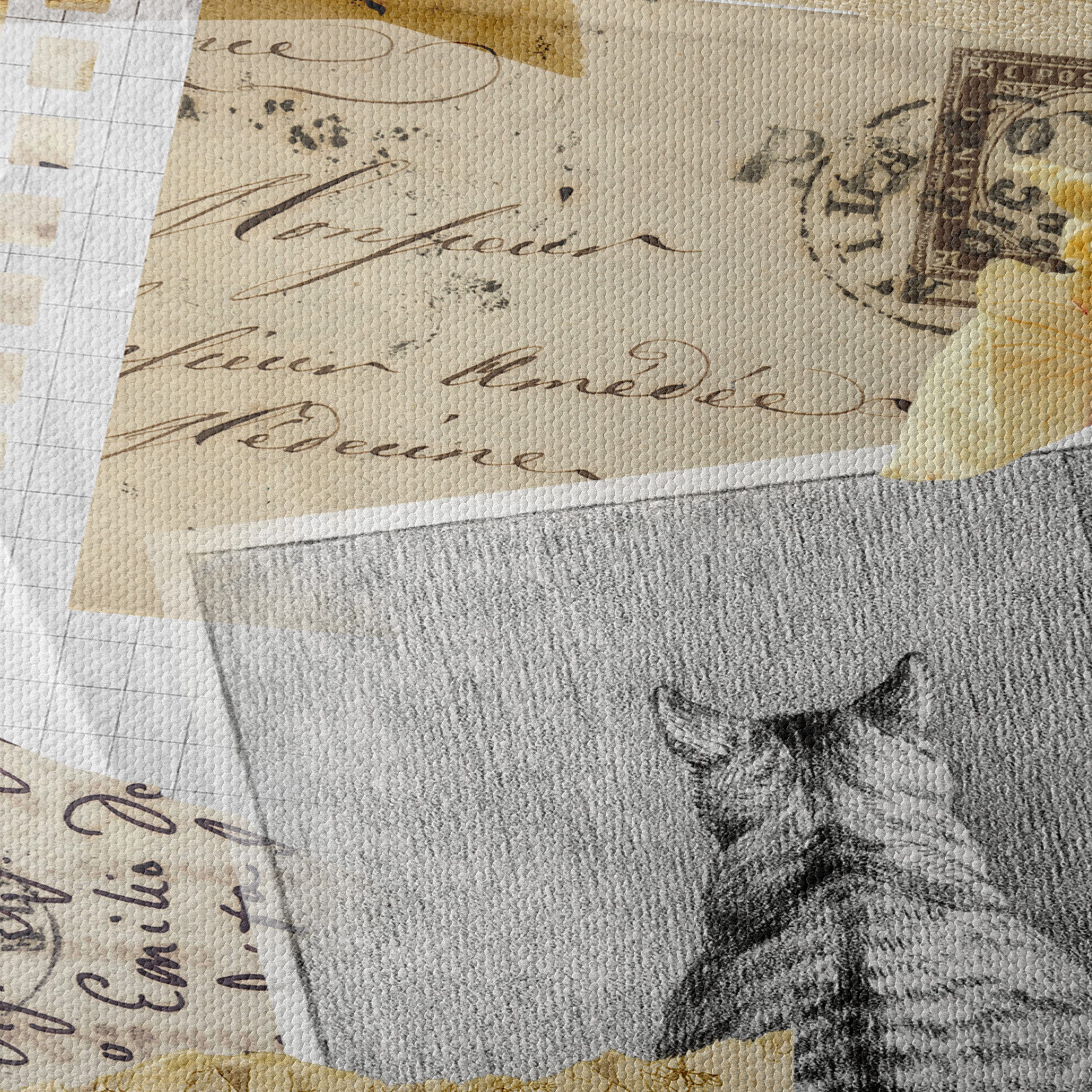 Charming Cat Collage with Floral Accents - Image 4