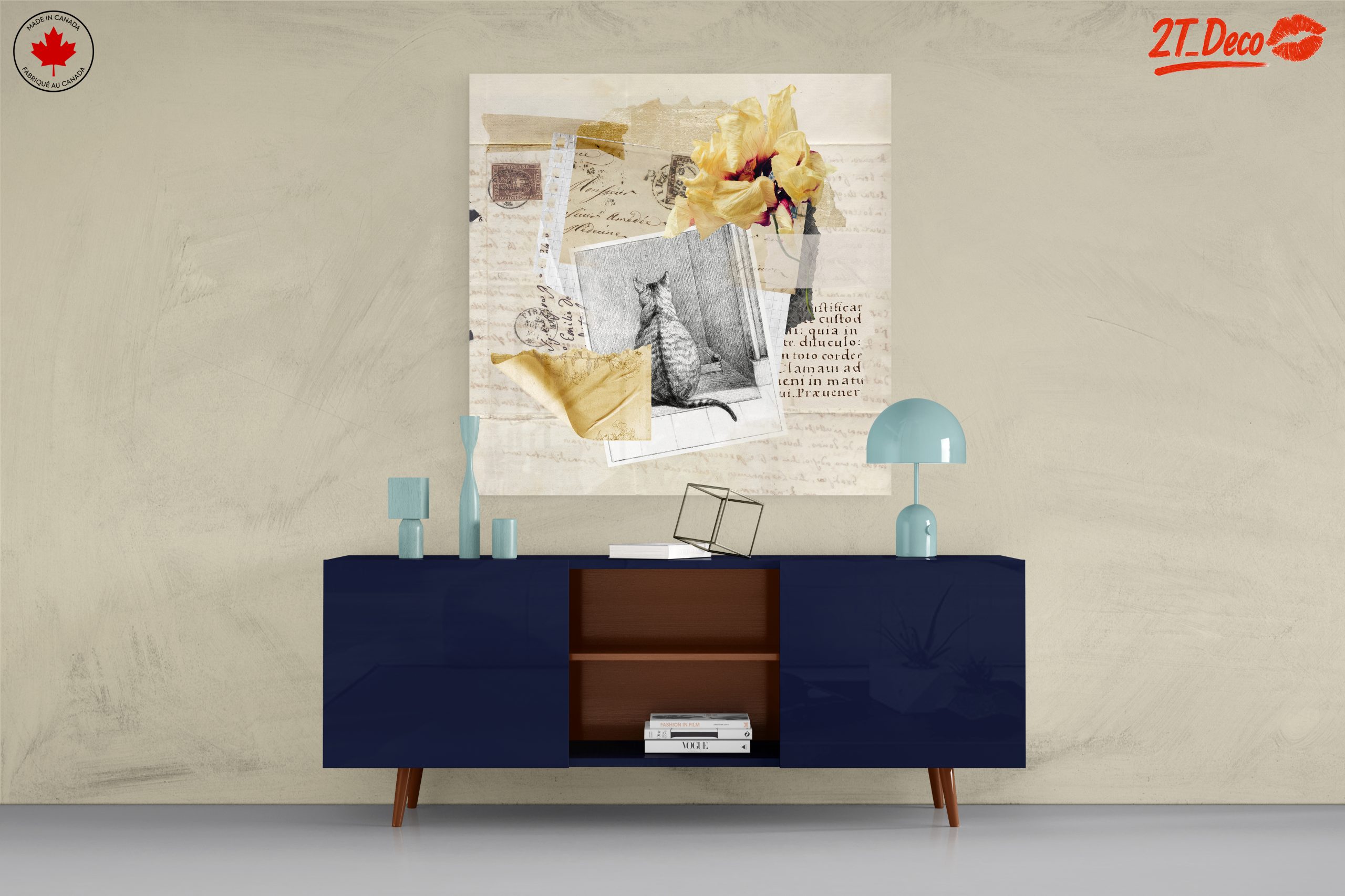 Charming Cat Collage with Floral Accents - Image 8