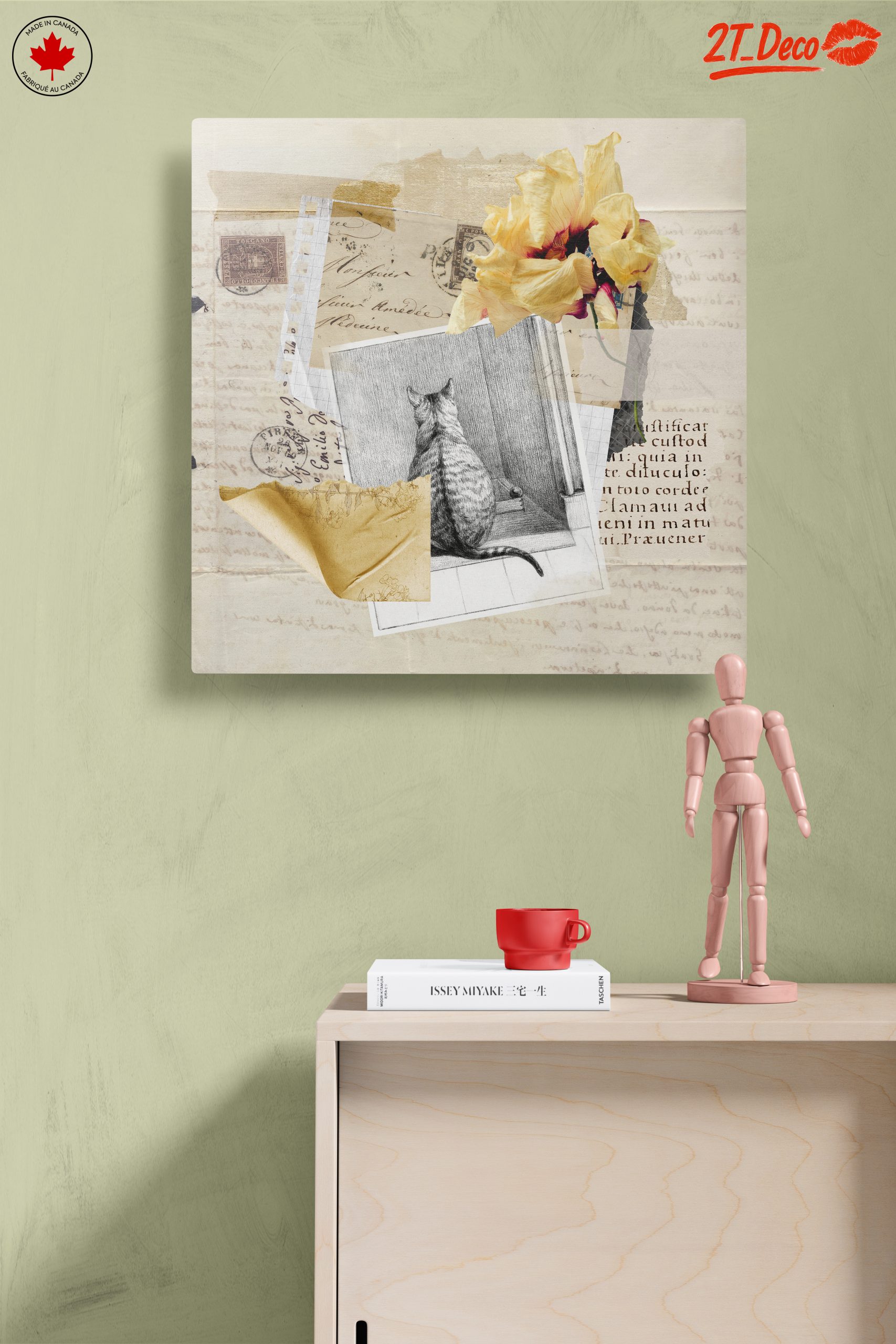 Charming Cat Collage with Floral Accents - Image 14