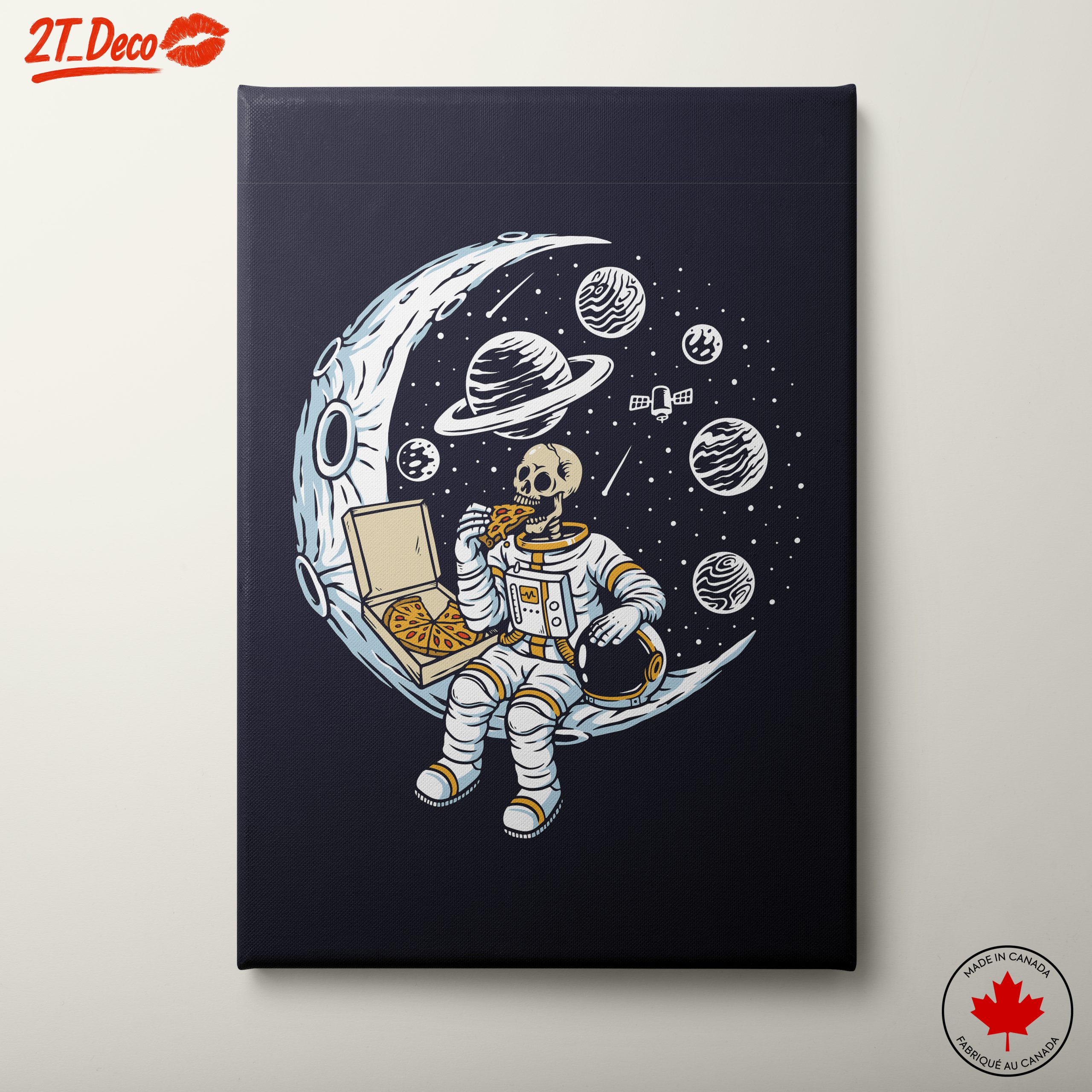 Astronaut Enjoying Pizza in Space