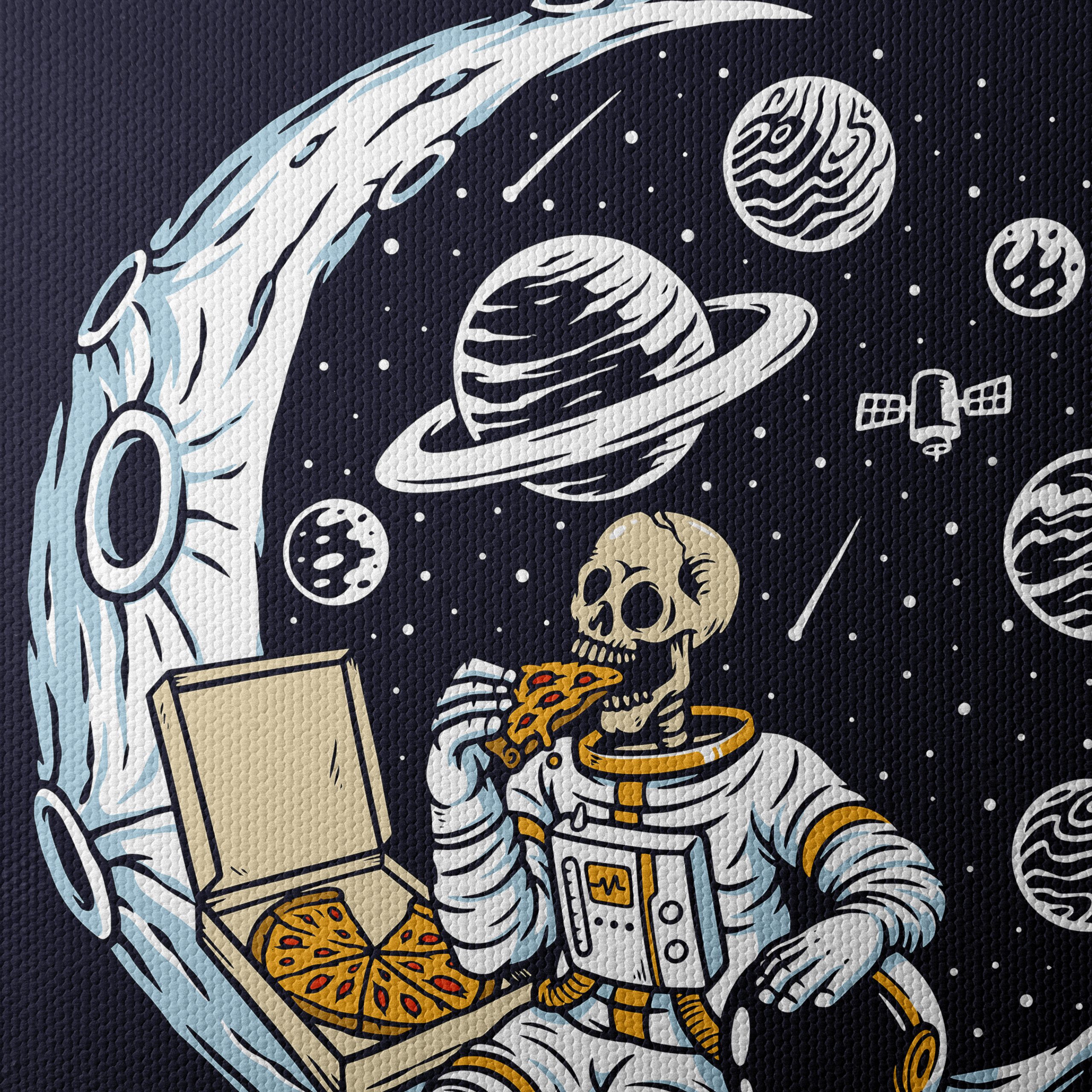 Astronaut Enjoying Pizza in Space - Image 4