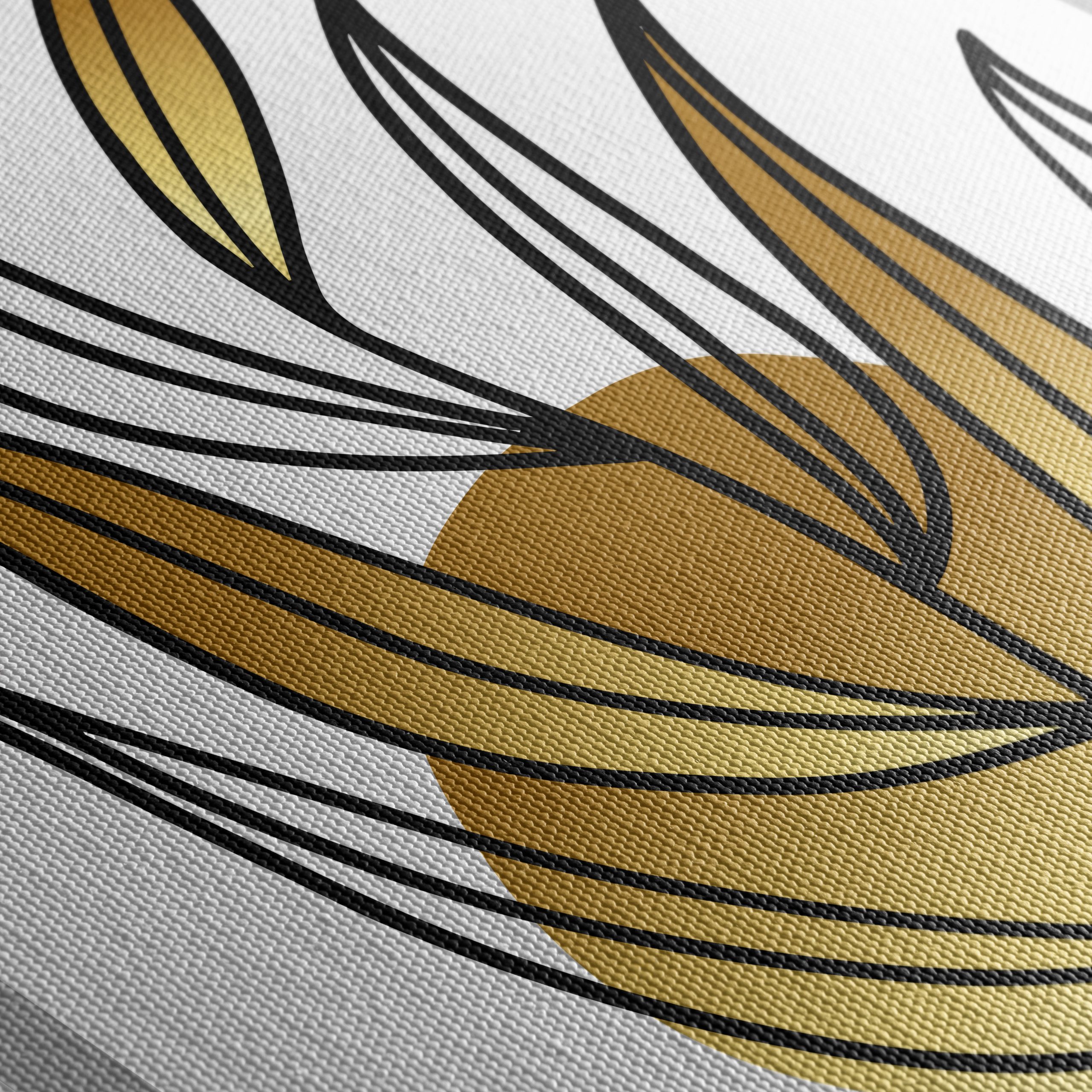 Abstract Botanical with Gold Accents - Image 5