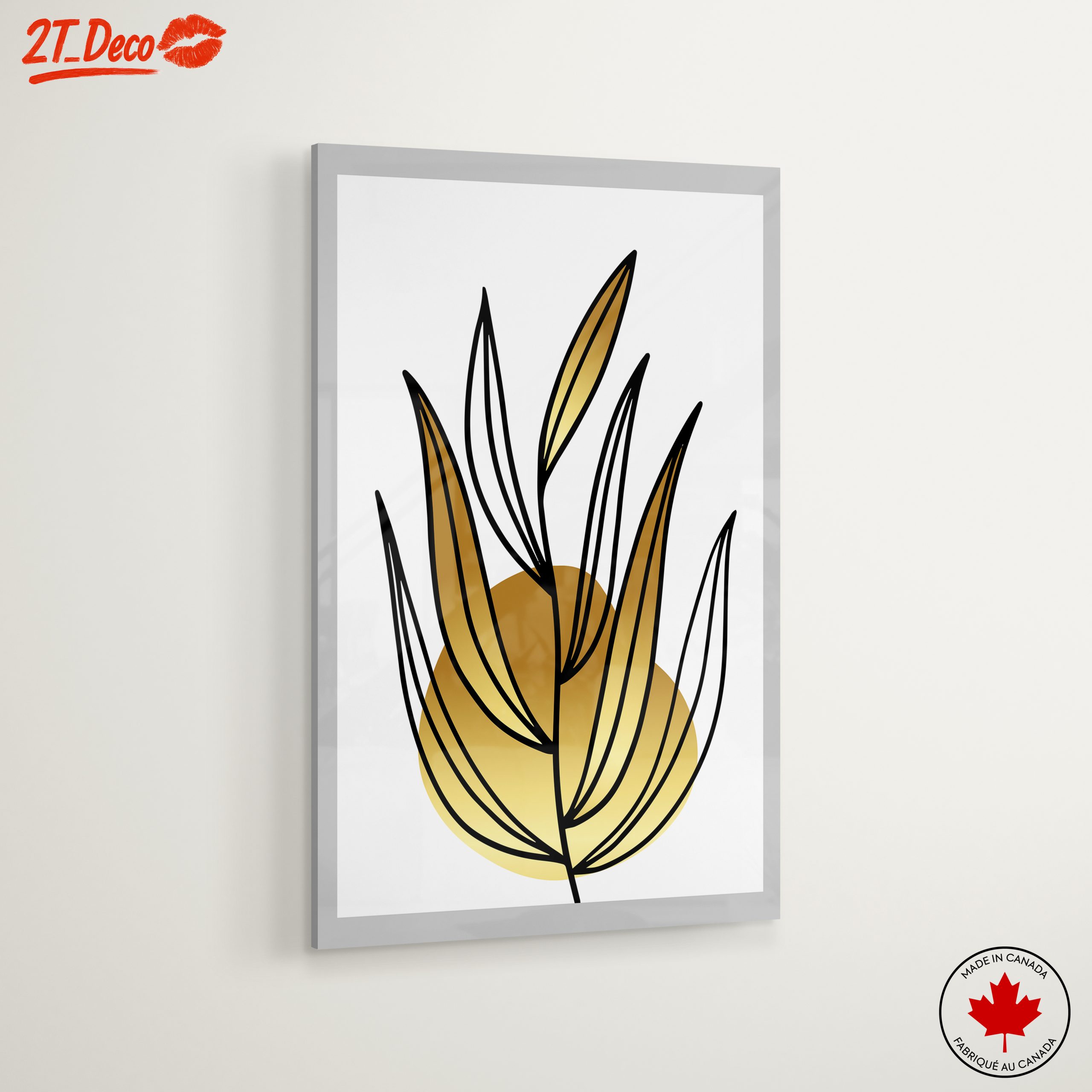 Abstract Botanical with Gold Accents - Image 6