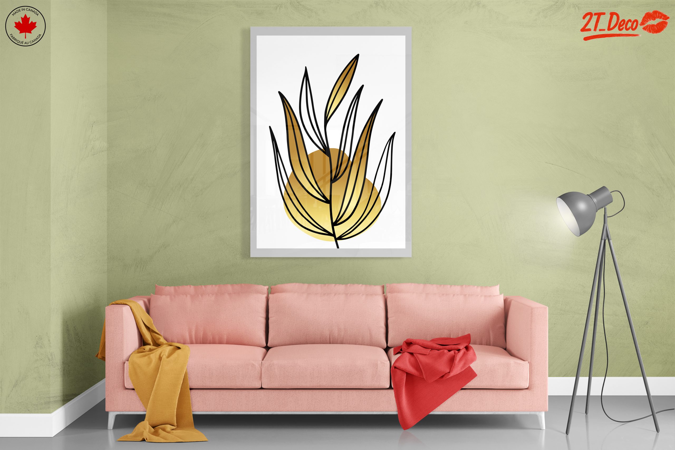Abstract Botanical with Gold Accents - Image 7
