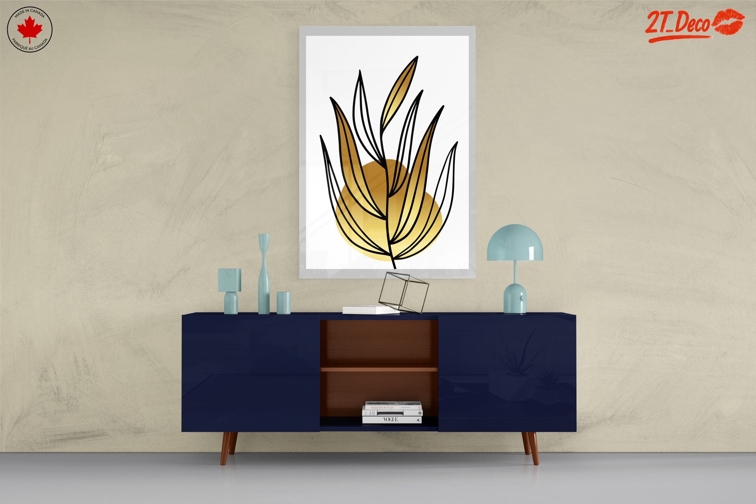 Abstract Botanical with Gold Accents - Image 8