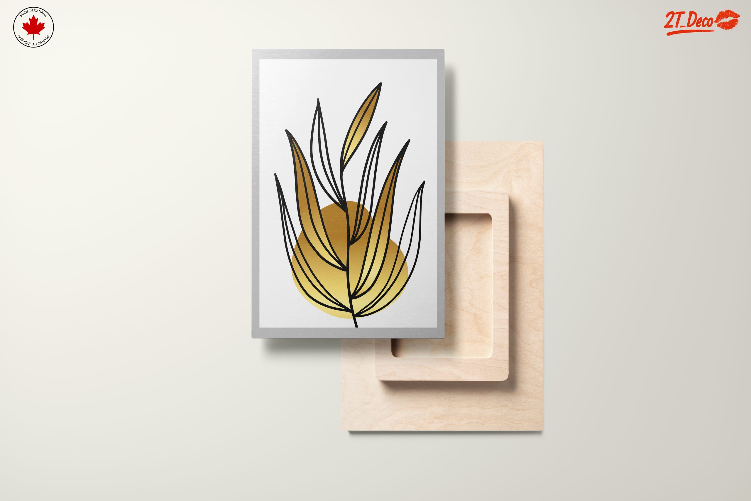 Abstract Botanical with Gold Accents - Image 11