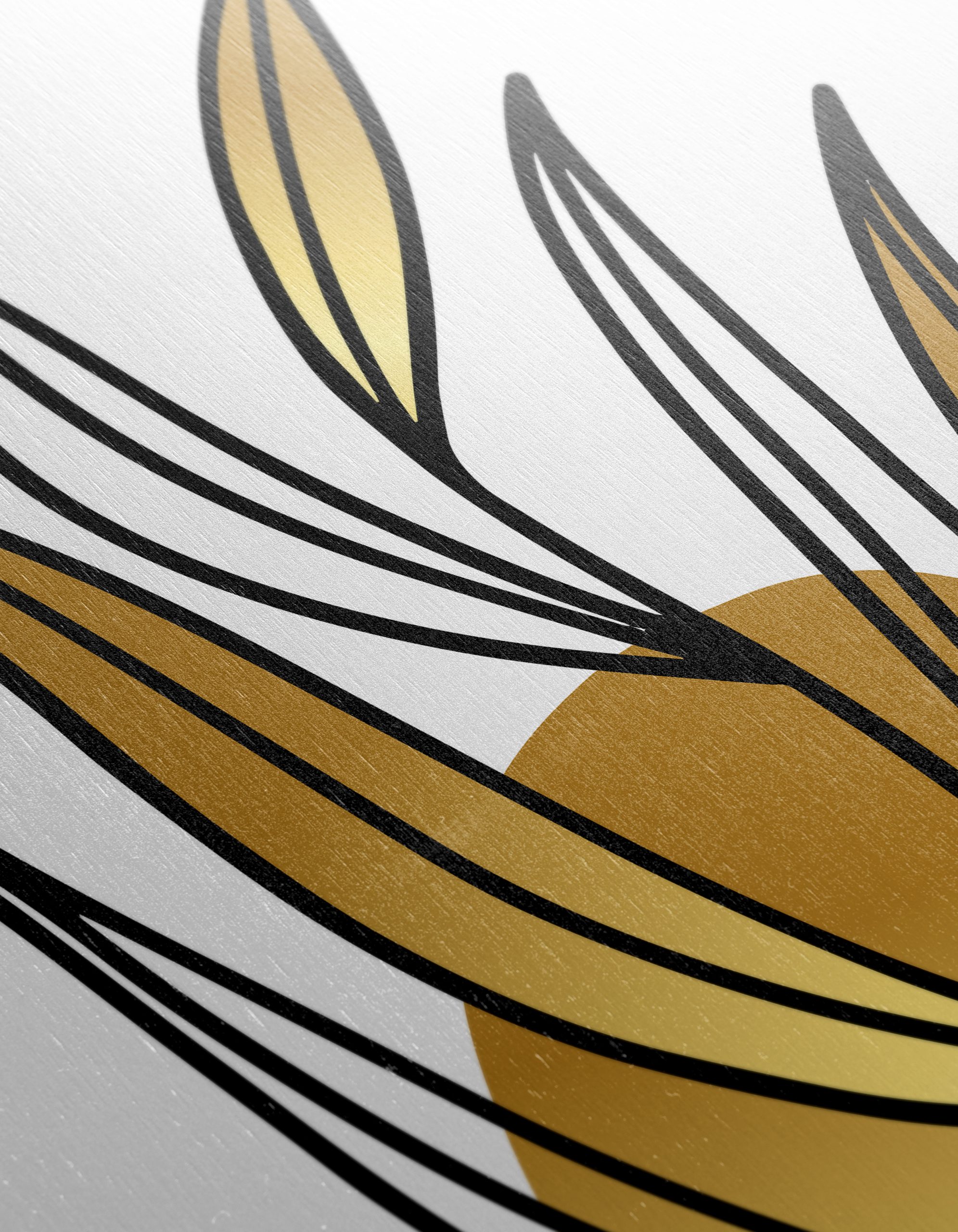 Abstract Botanical with Gold Accents - Image 12