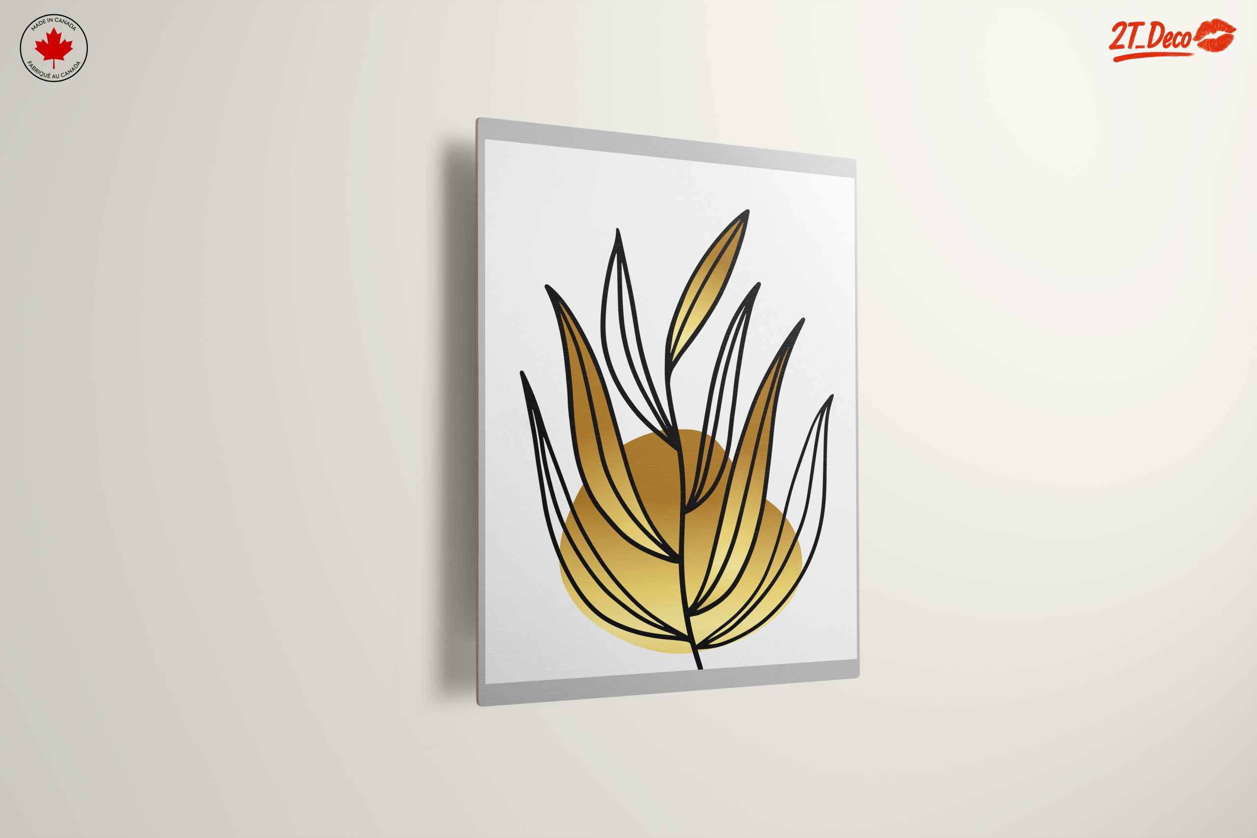 Abstract Botanical with Gold Accents - Image 13