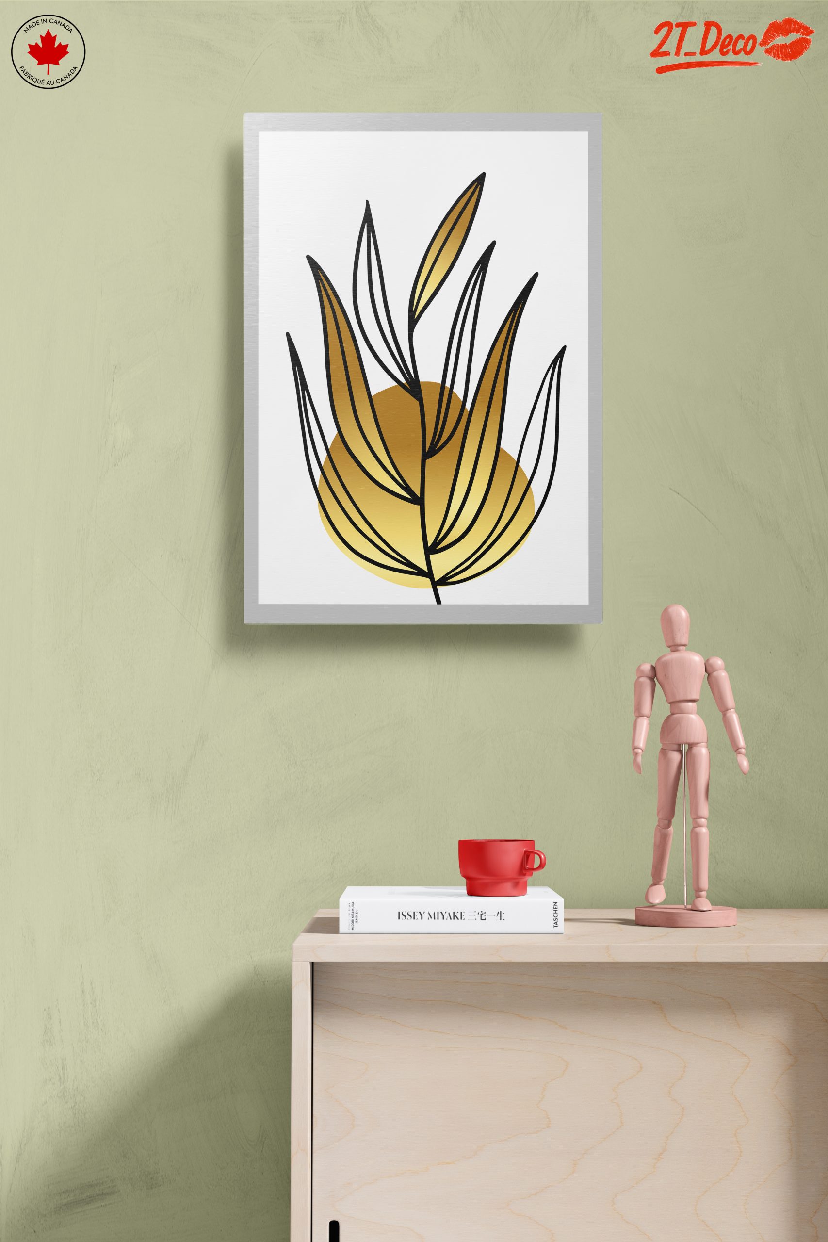 Abstract Botanical with Gold Accents - Image 14