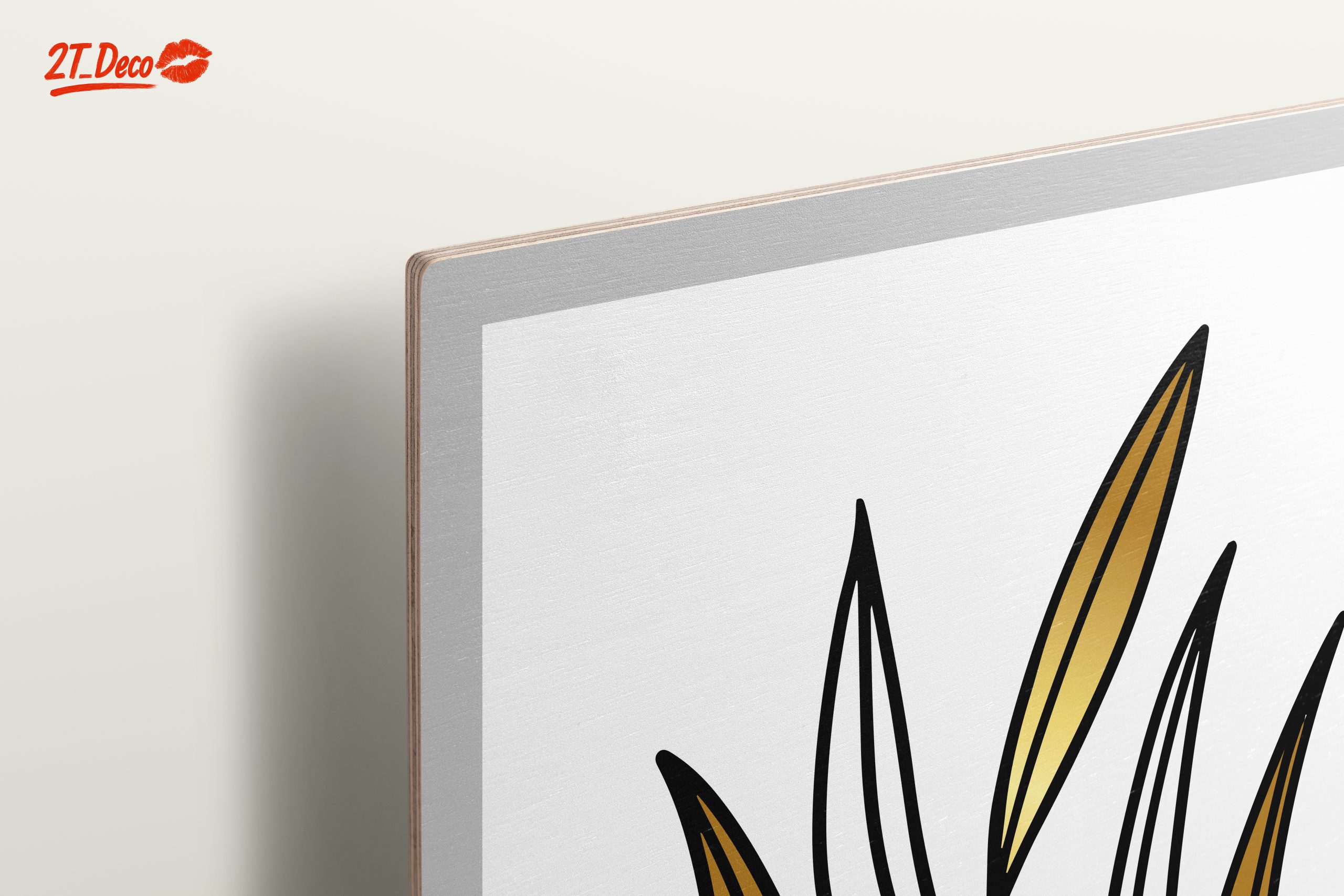 Abstract Botanical with Gold Accents - Image 15