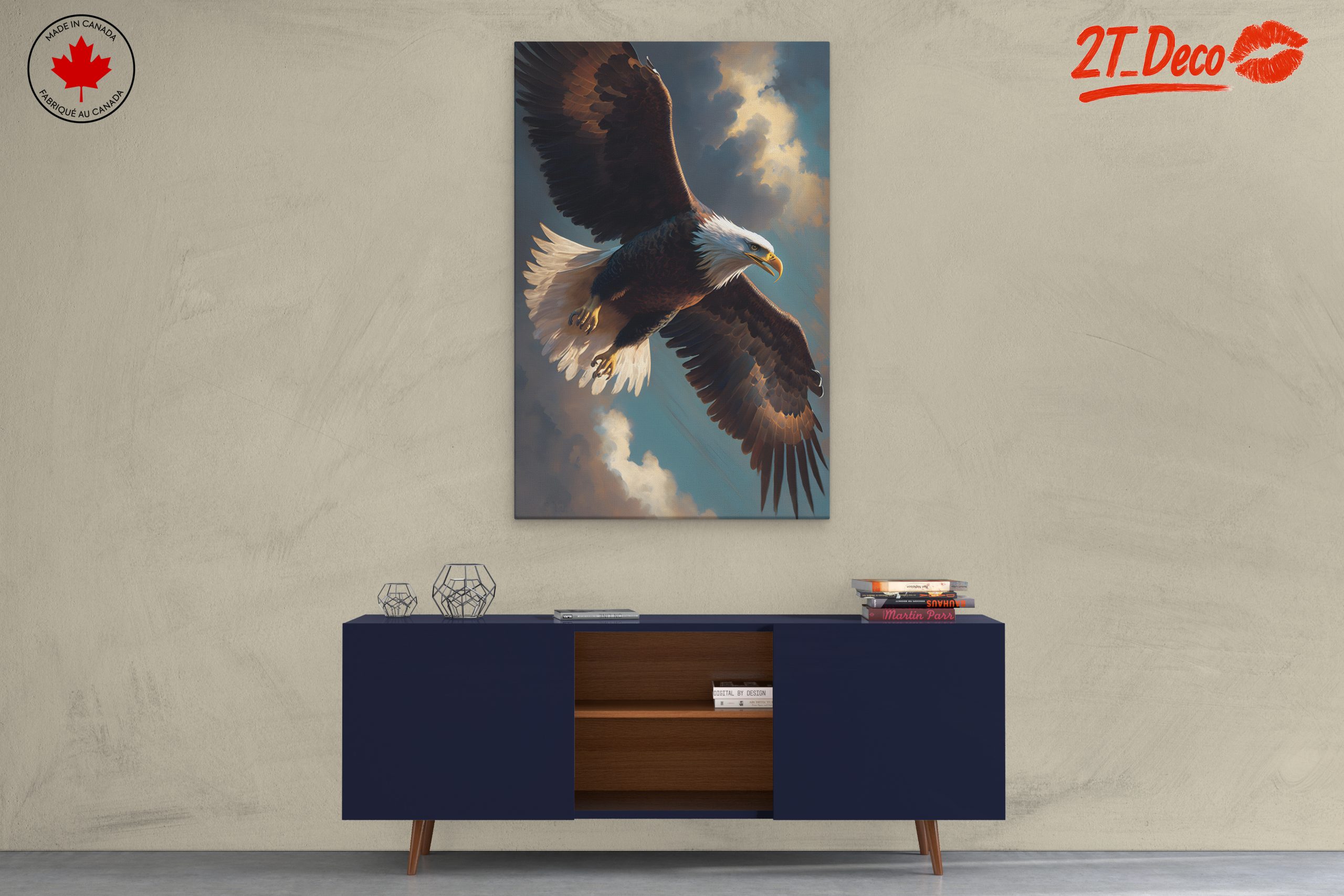 Majestic Eagle in Flight Wall Art 2 - Image 3