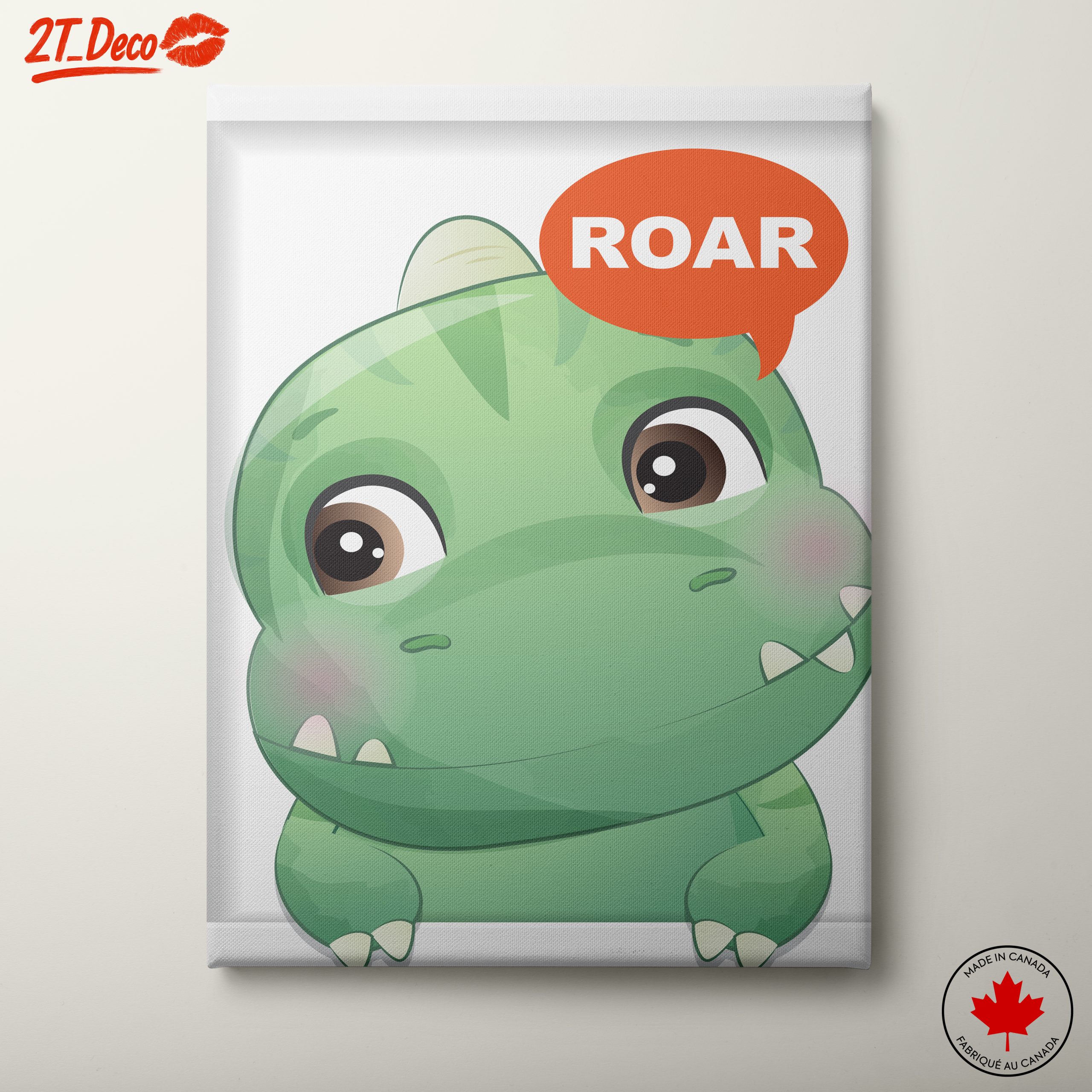 Cute Cartoon Dinosaur with Roar