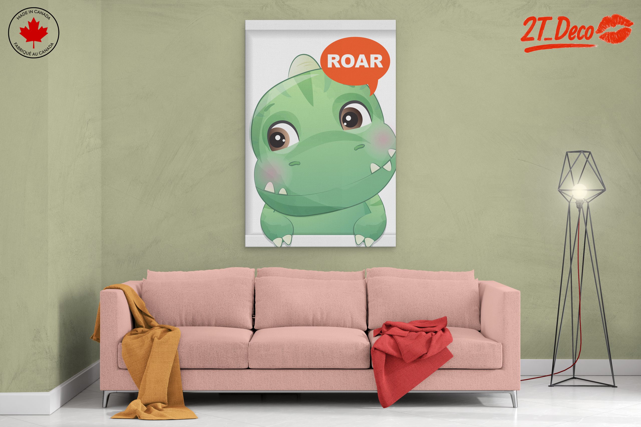 Cute Cartoon Dinosaur with Roar - Image 2