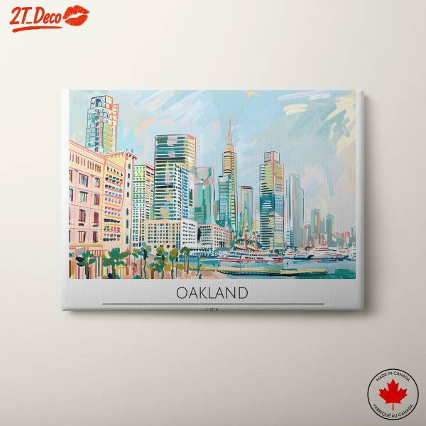 Stylized Artwork of Oakland Skyline