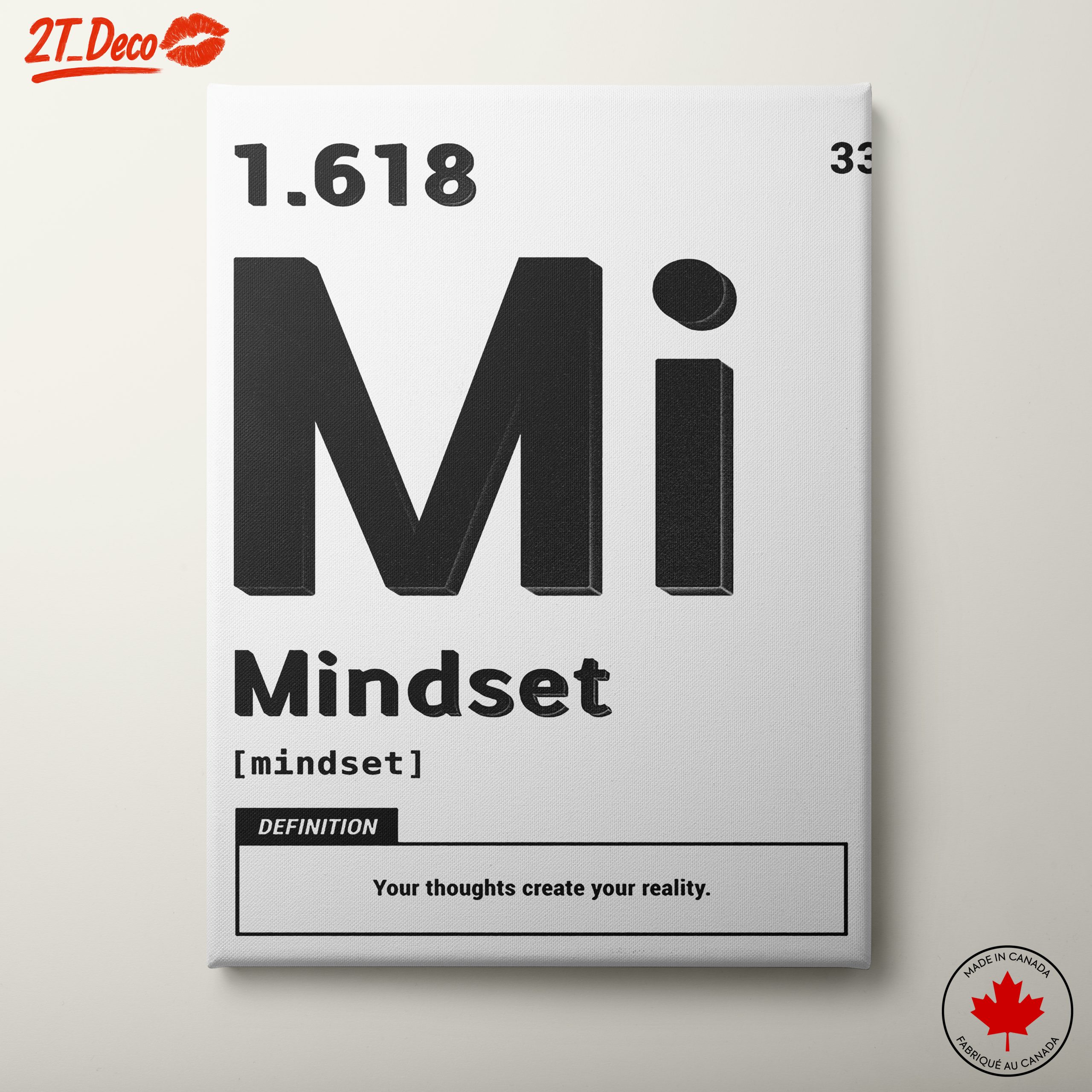 Mindset Typography Art for Inspiration