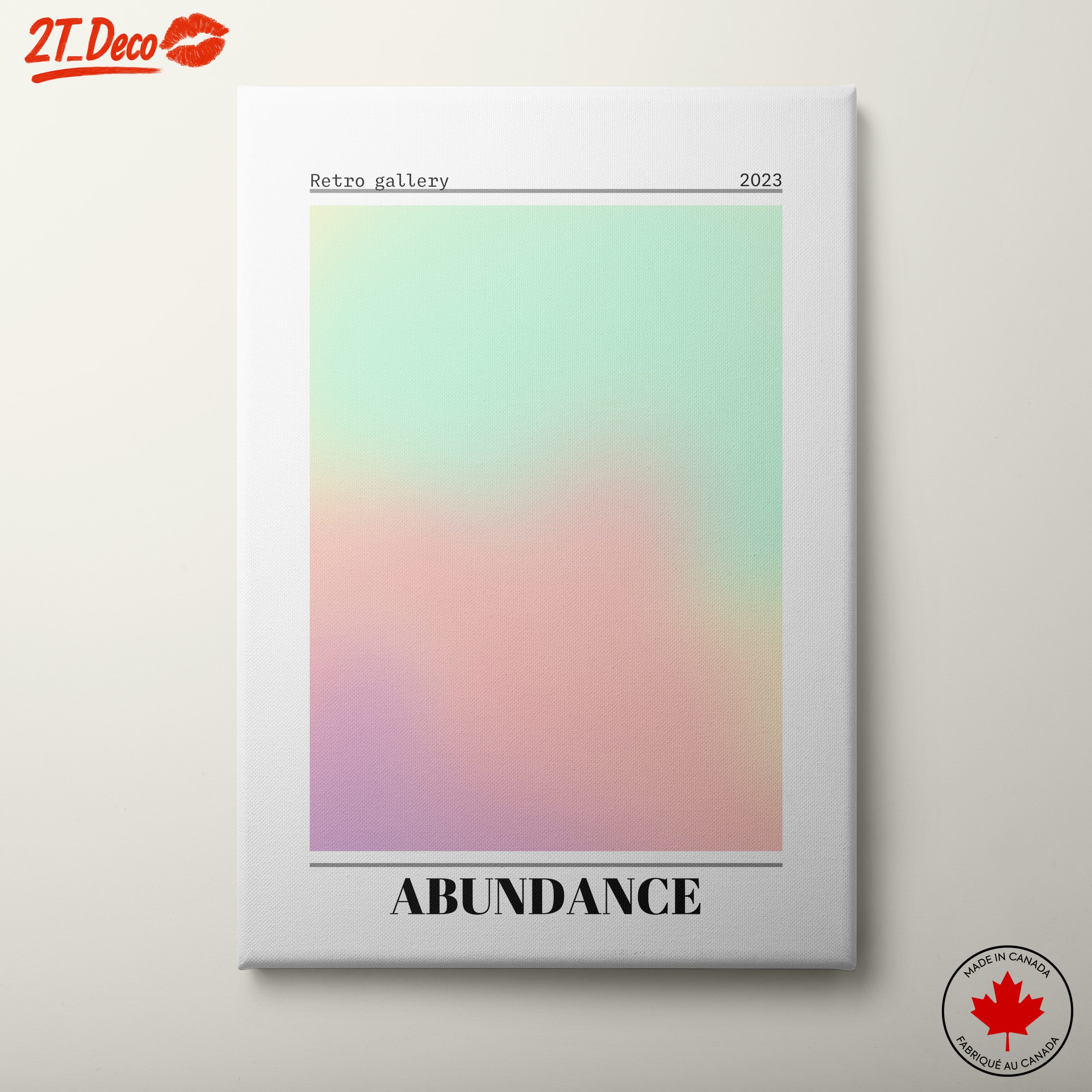 Retro Abstract Art with Soft Colors