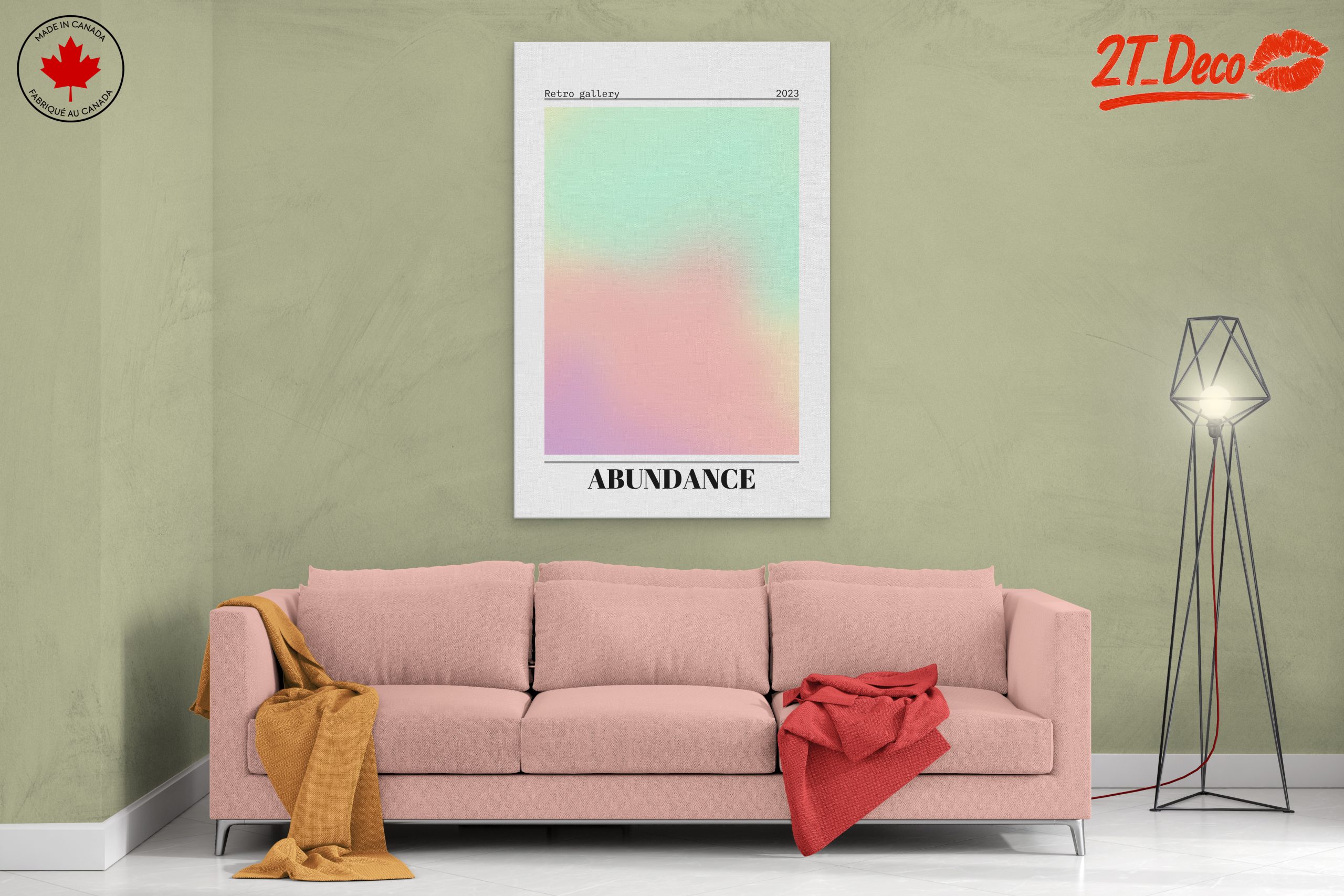 Retro Abstract Art with Soft Colors - Image 2