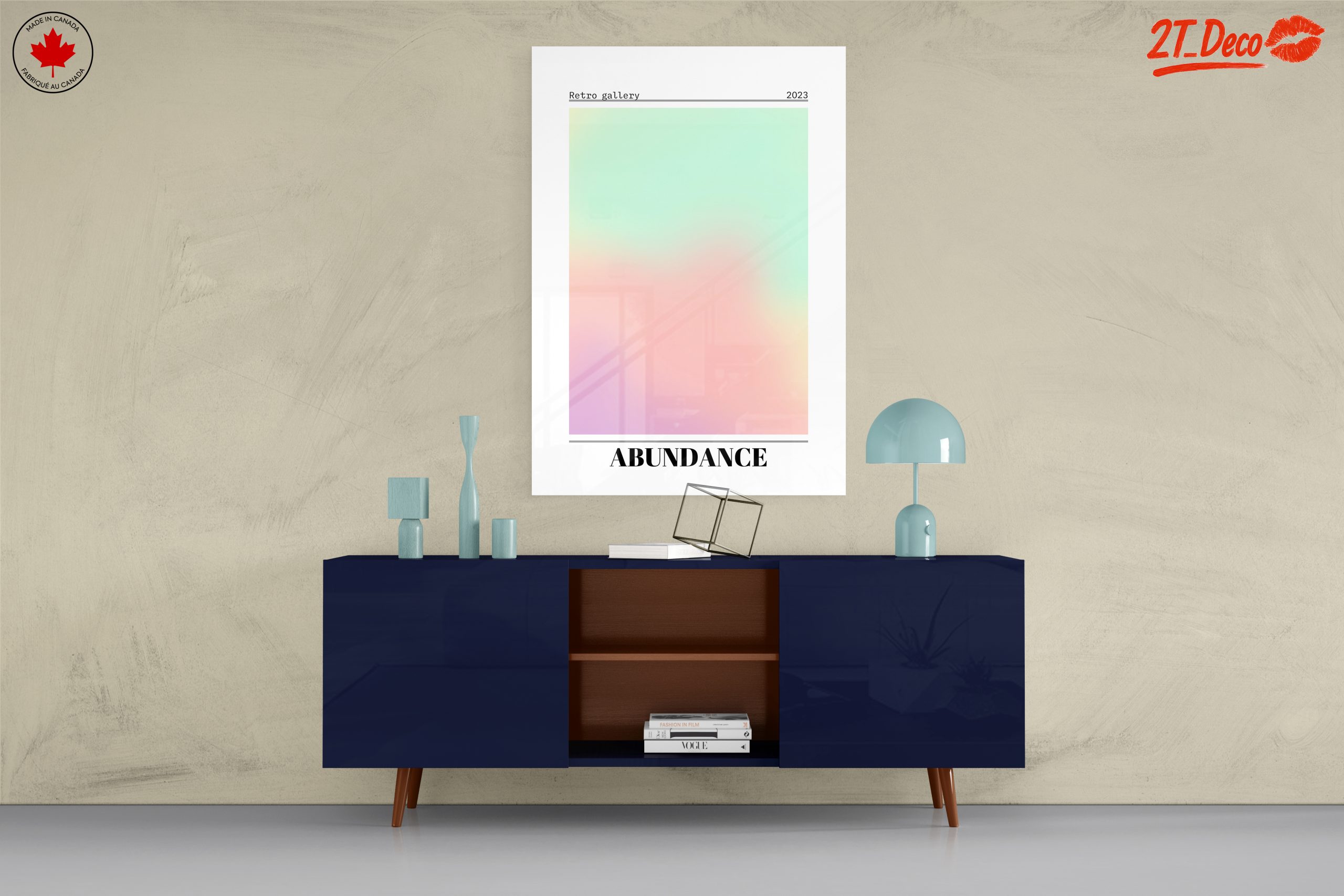 Retro Abstract Art with Soft Colors - Image 8
