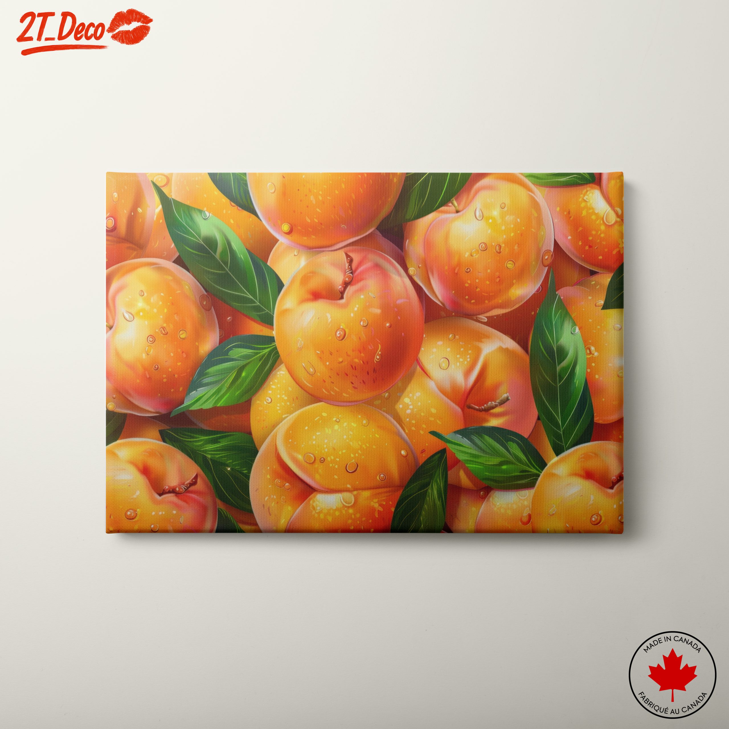 Vibrant Abstract Peach Artwork