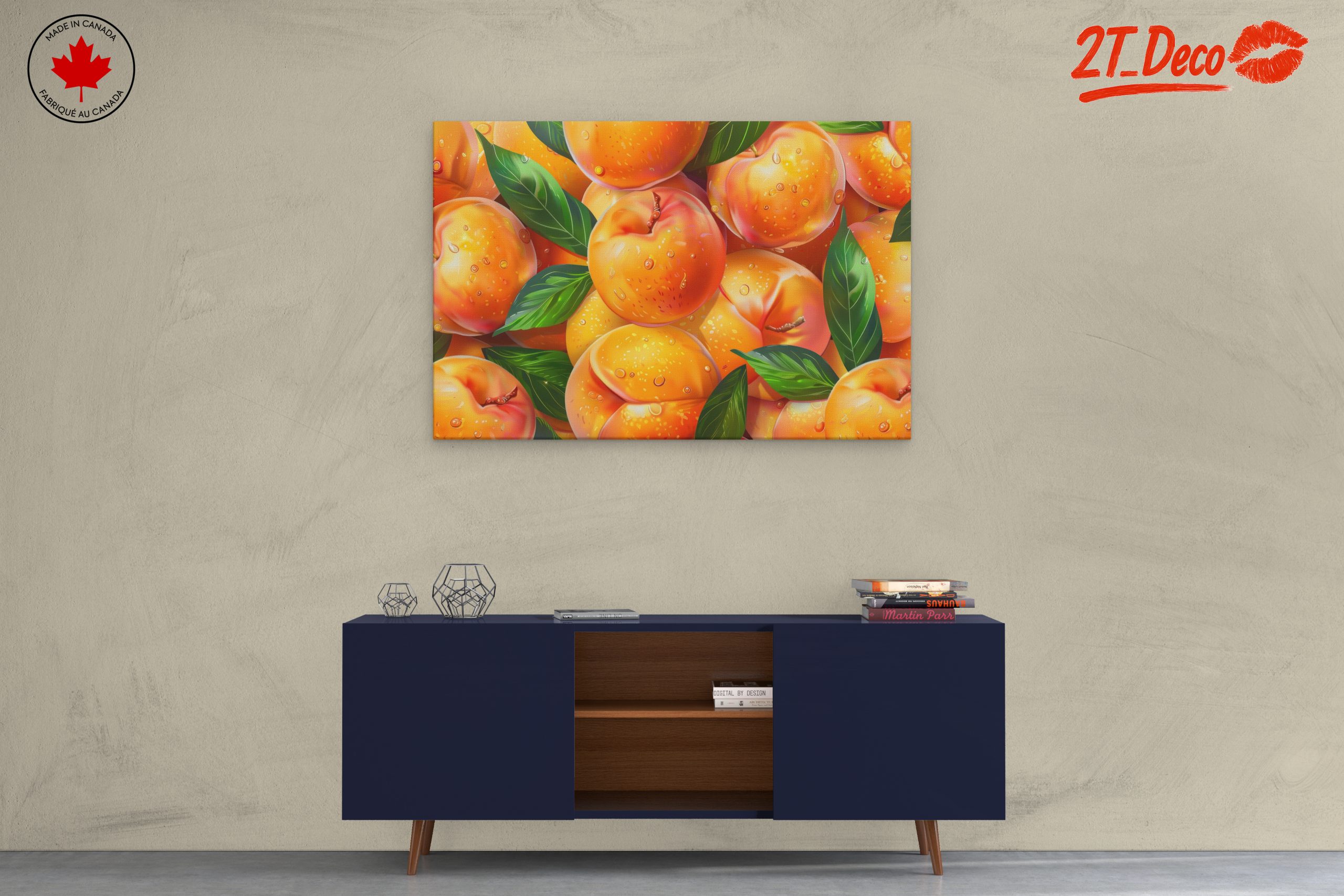Vibrant Abstract Peach Artwork - Image 3