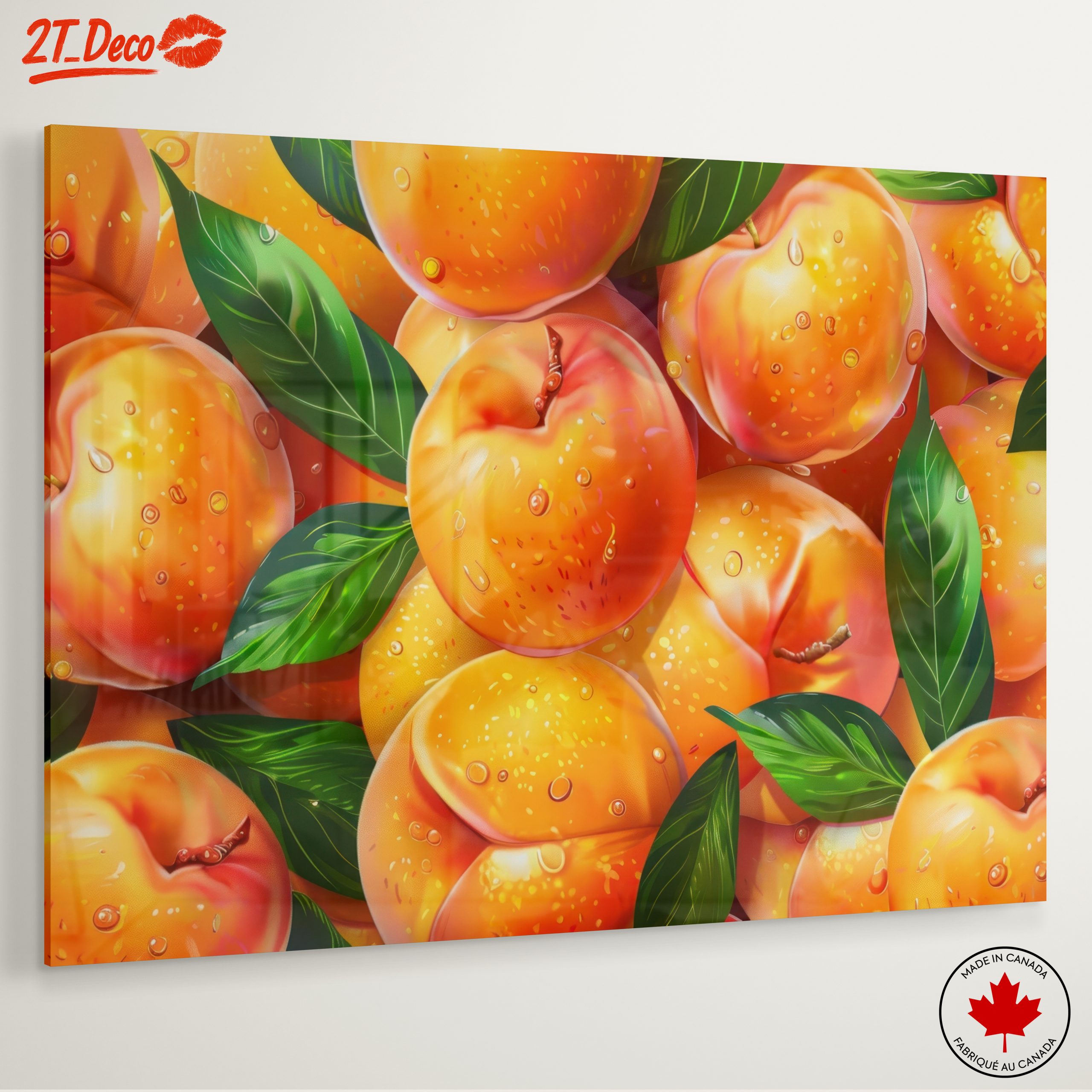Vibrant Abstract Peach Artwork - Image 6