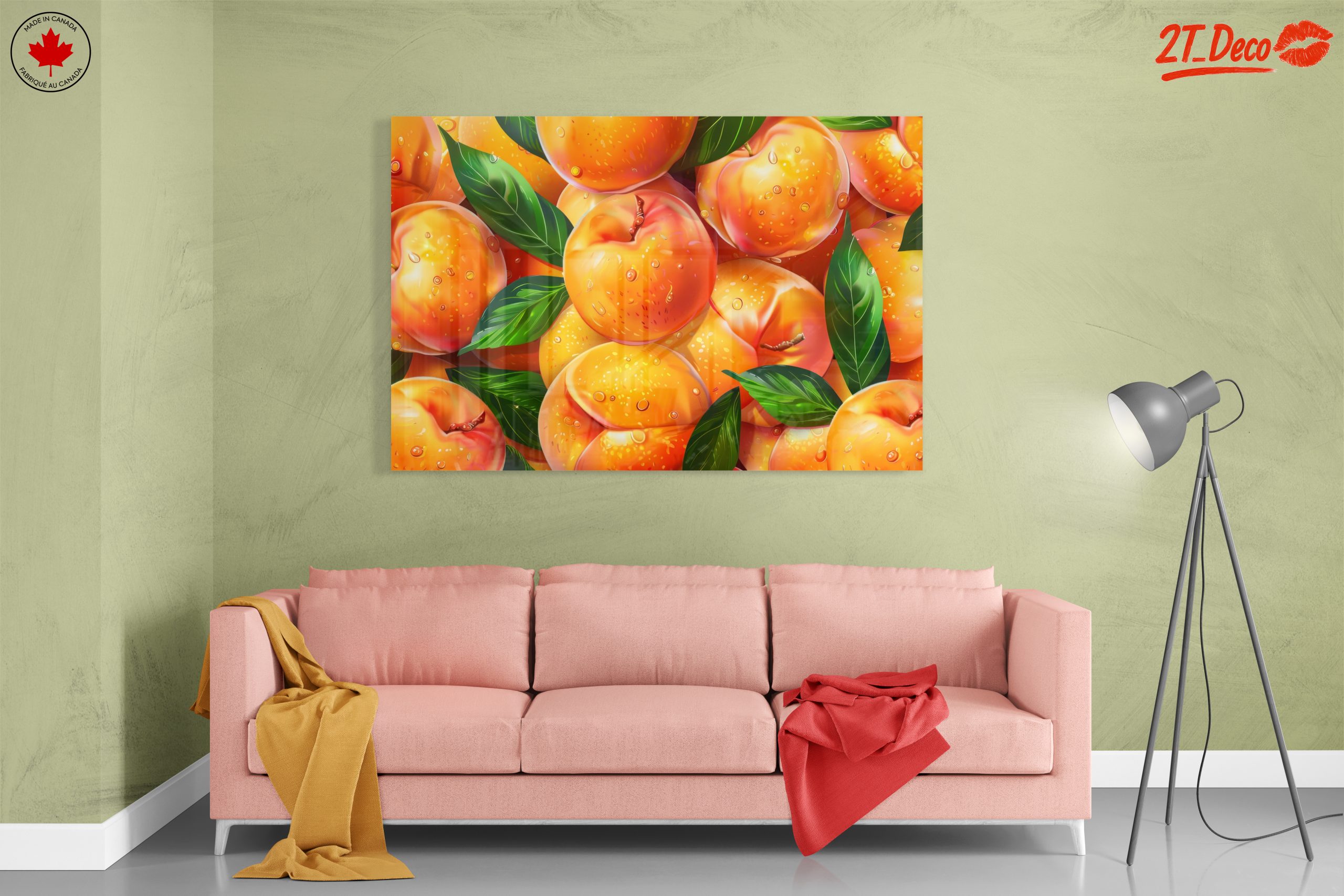 Vibrant Abstract Peach Artwork - Image 7