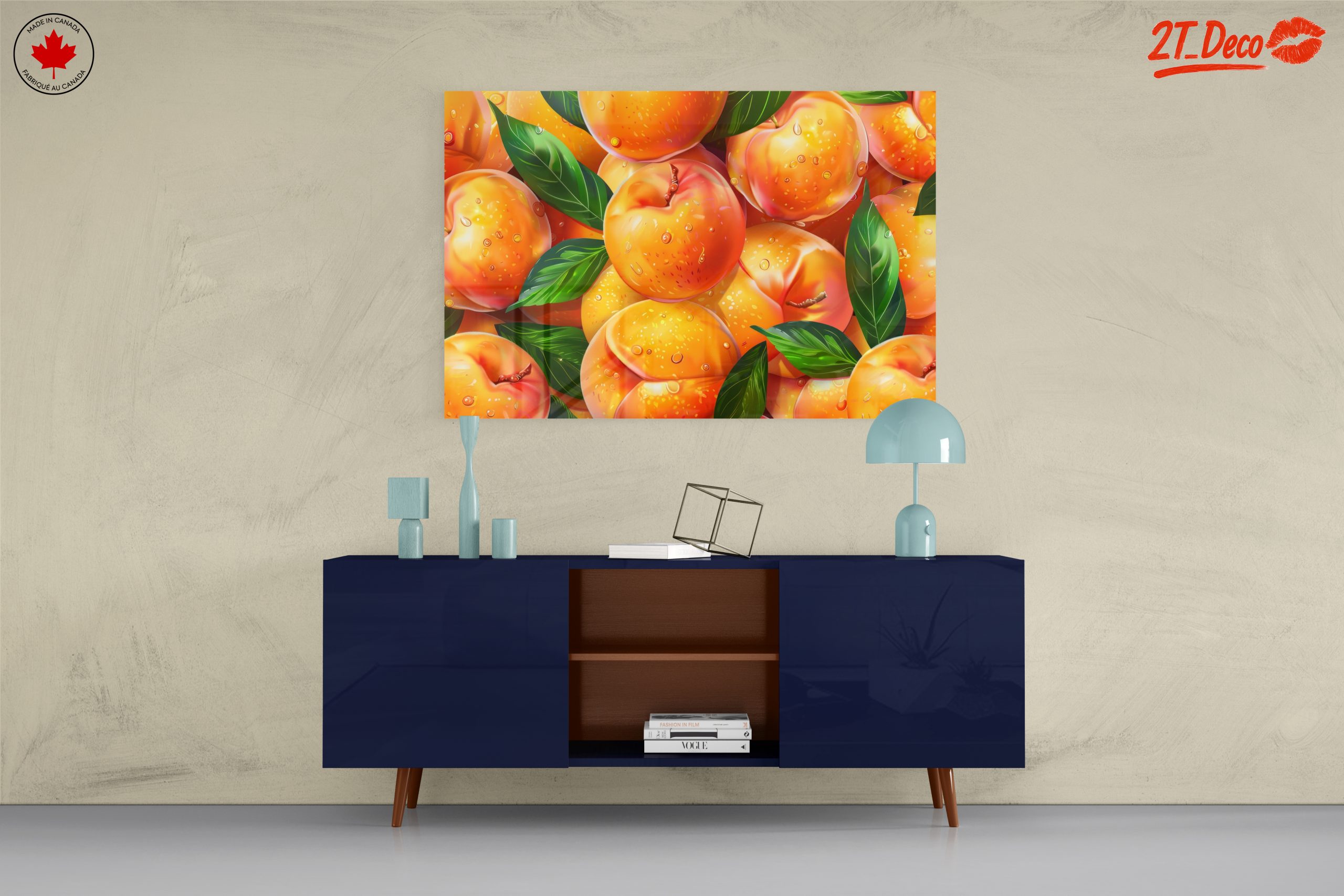 Vibrant Abstract Peach Artwork - Image 8