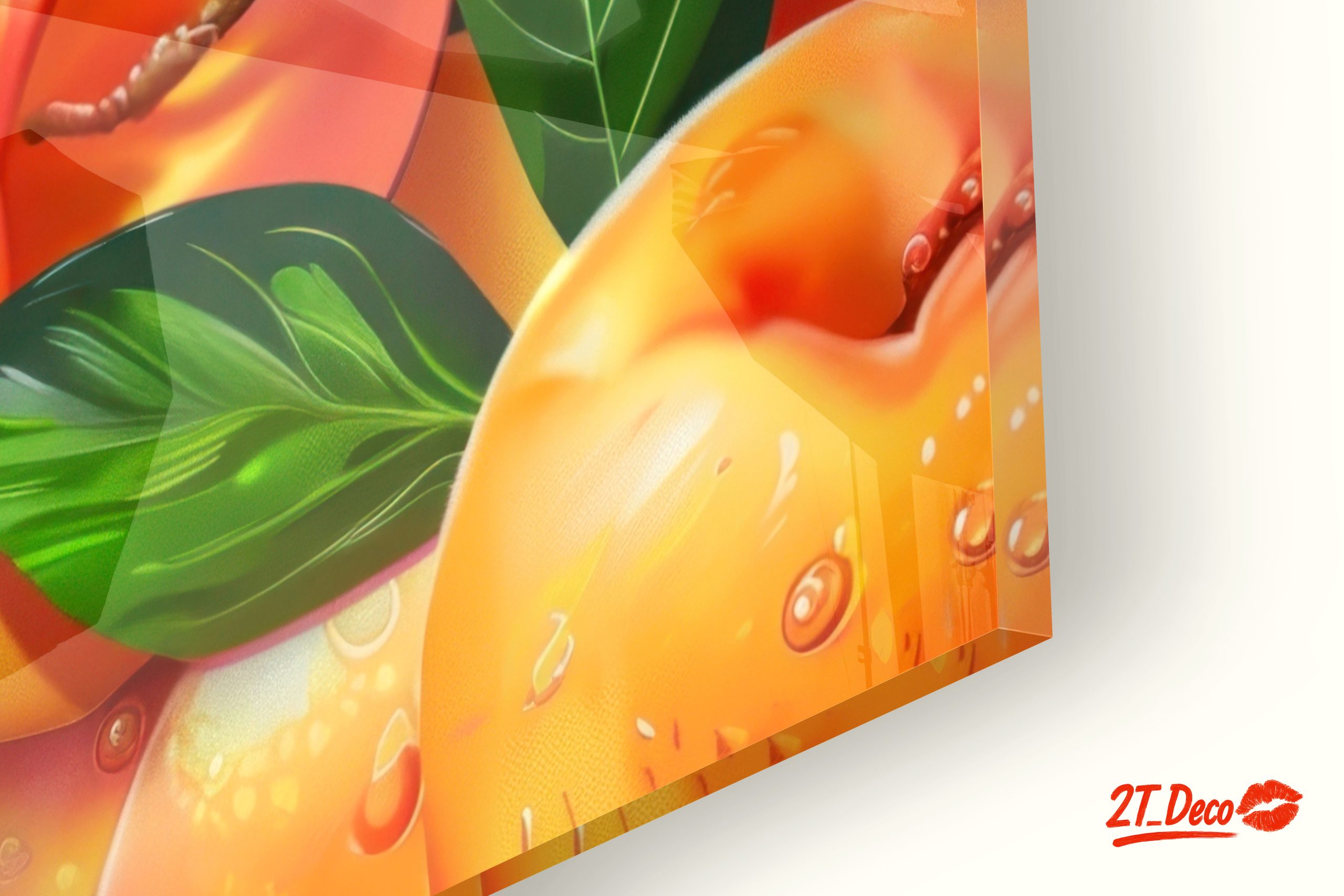 Vibrant Abstract Peach Artwork - Image 9