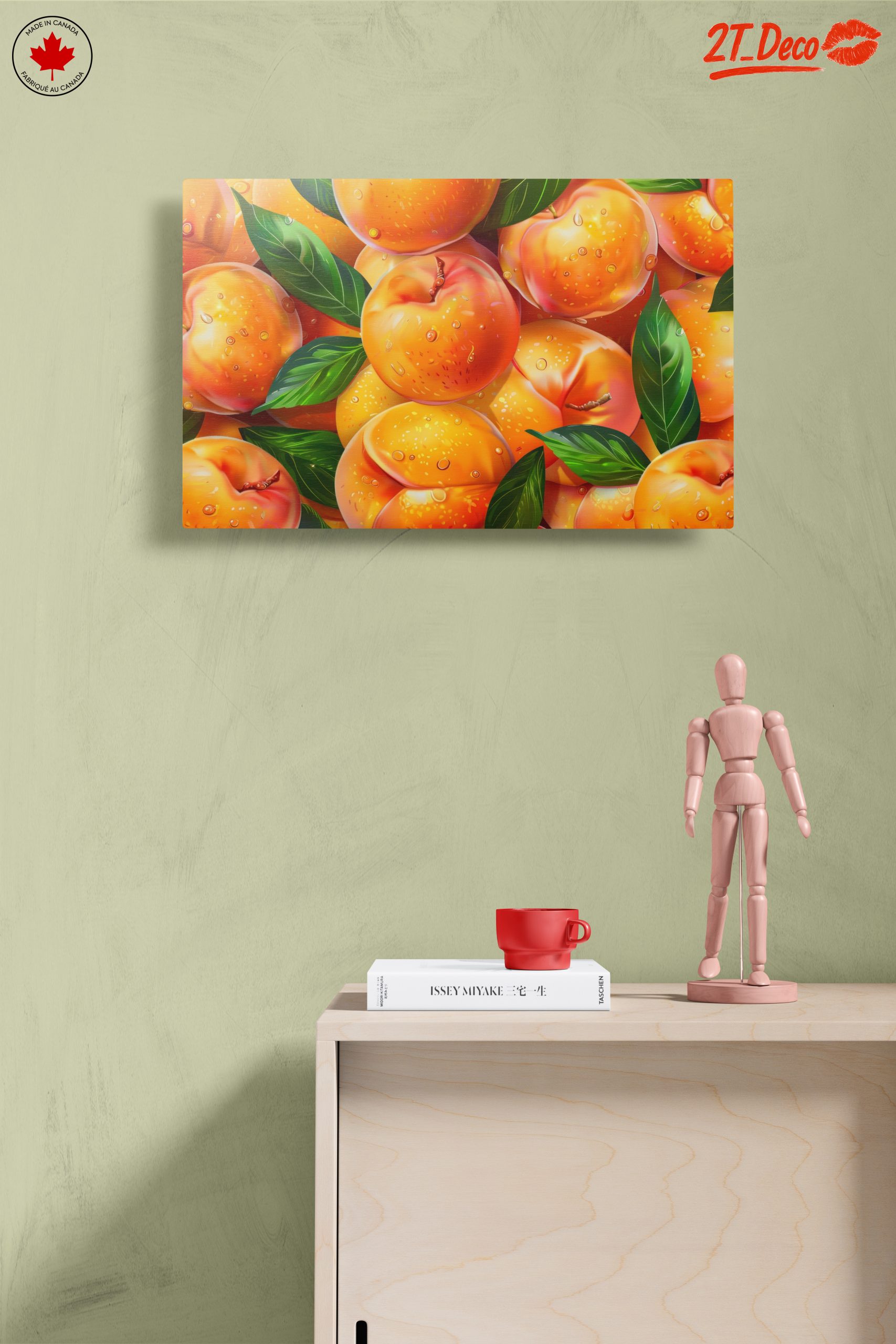 Vibrant Abstract Peach Artwork - Image 14