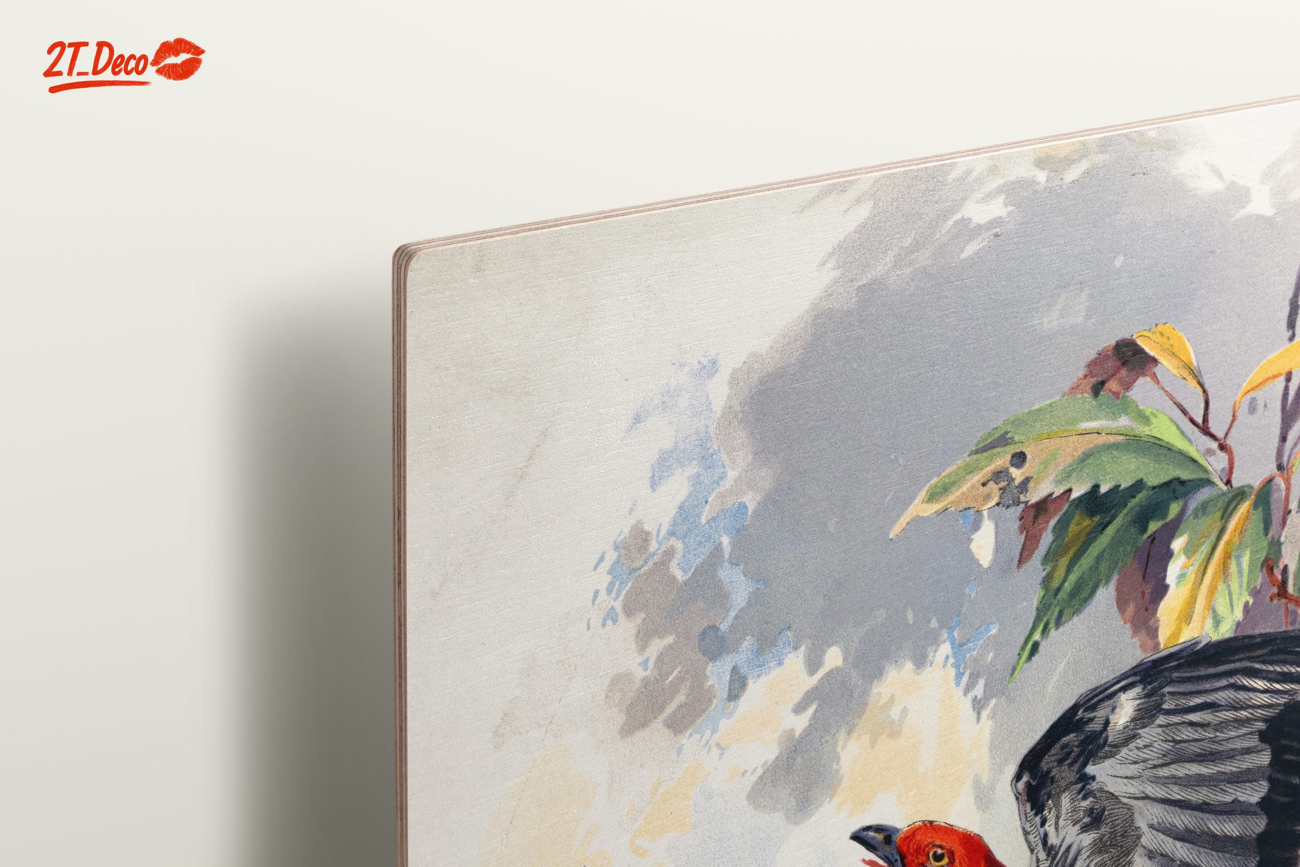 Vibrant Red Bird Perched on Cherry Branch - Image 15