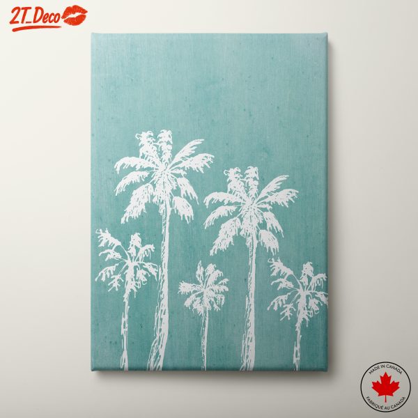 Palm Trees Against Turquoise Backdrop