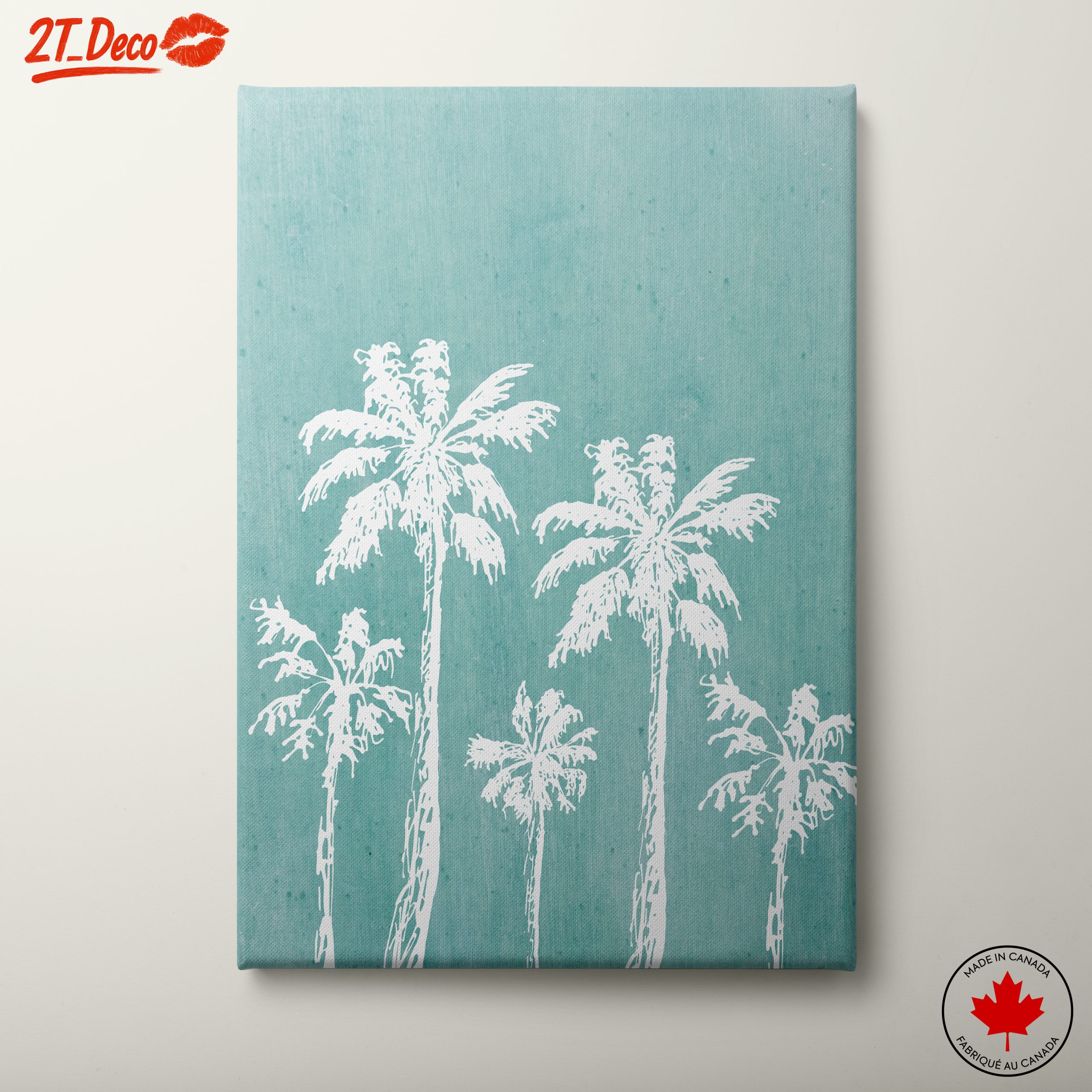 Palm Trees Against Turquoise Backdrop