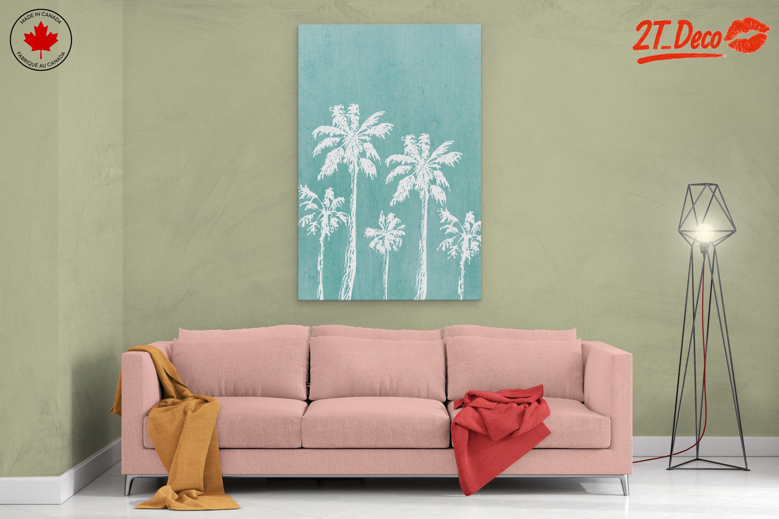 Palm Trees Against Turquoise Backdrop - Image 2