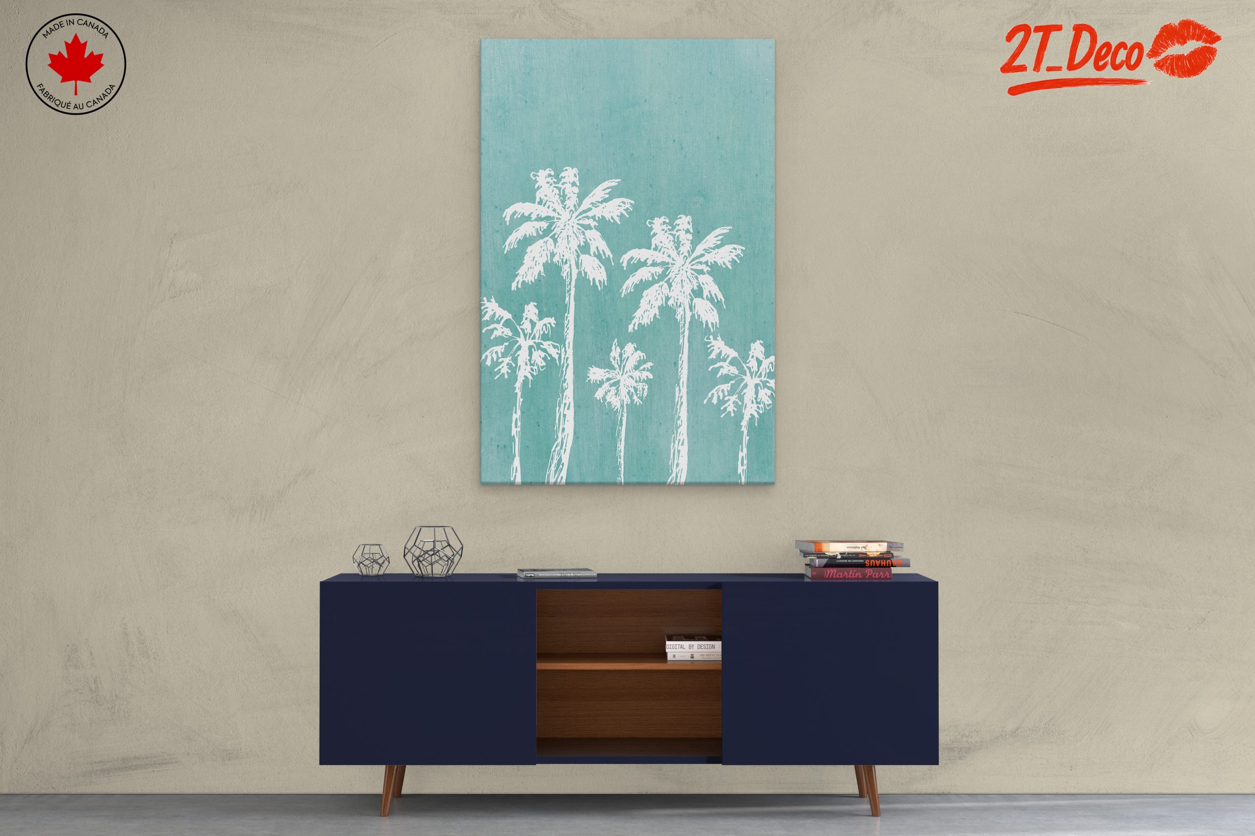 Palm Trees Against Turquoise Backdrop - Image 3