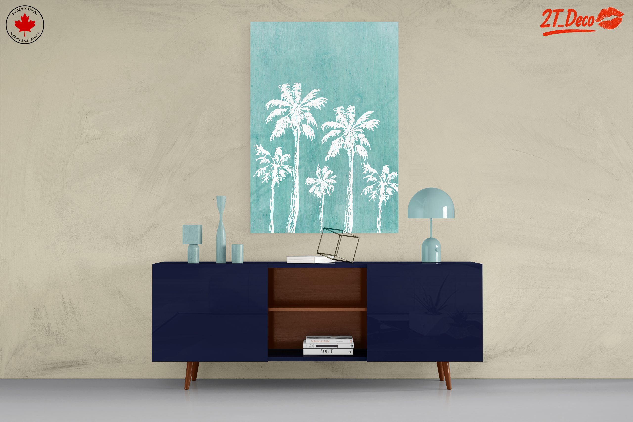 Palm Trees Against Turquoise Backdrop - Image 8