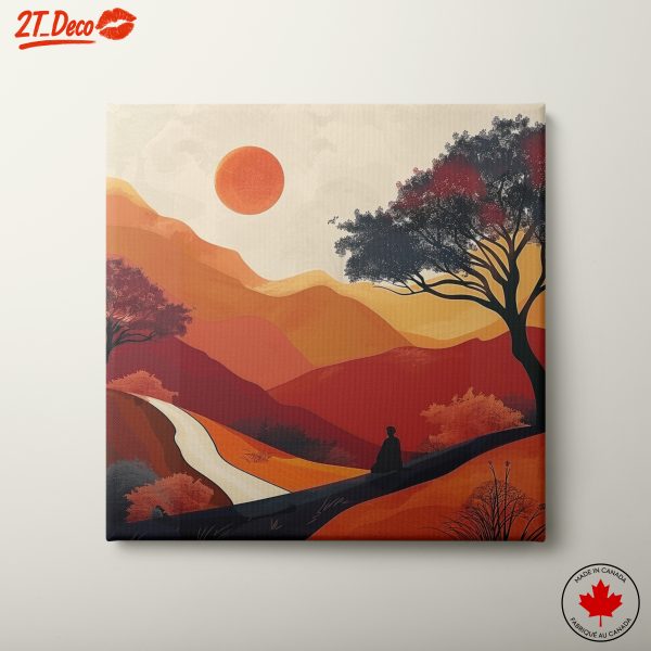 Serene Abstract Landscape with Warm Tones